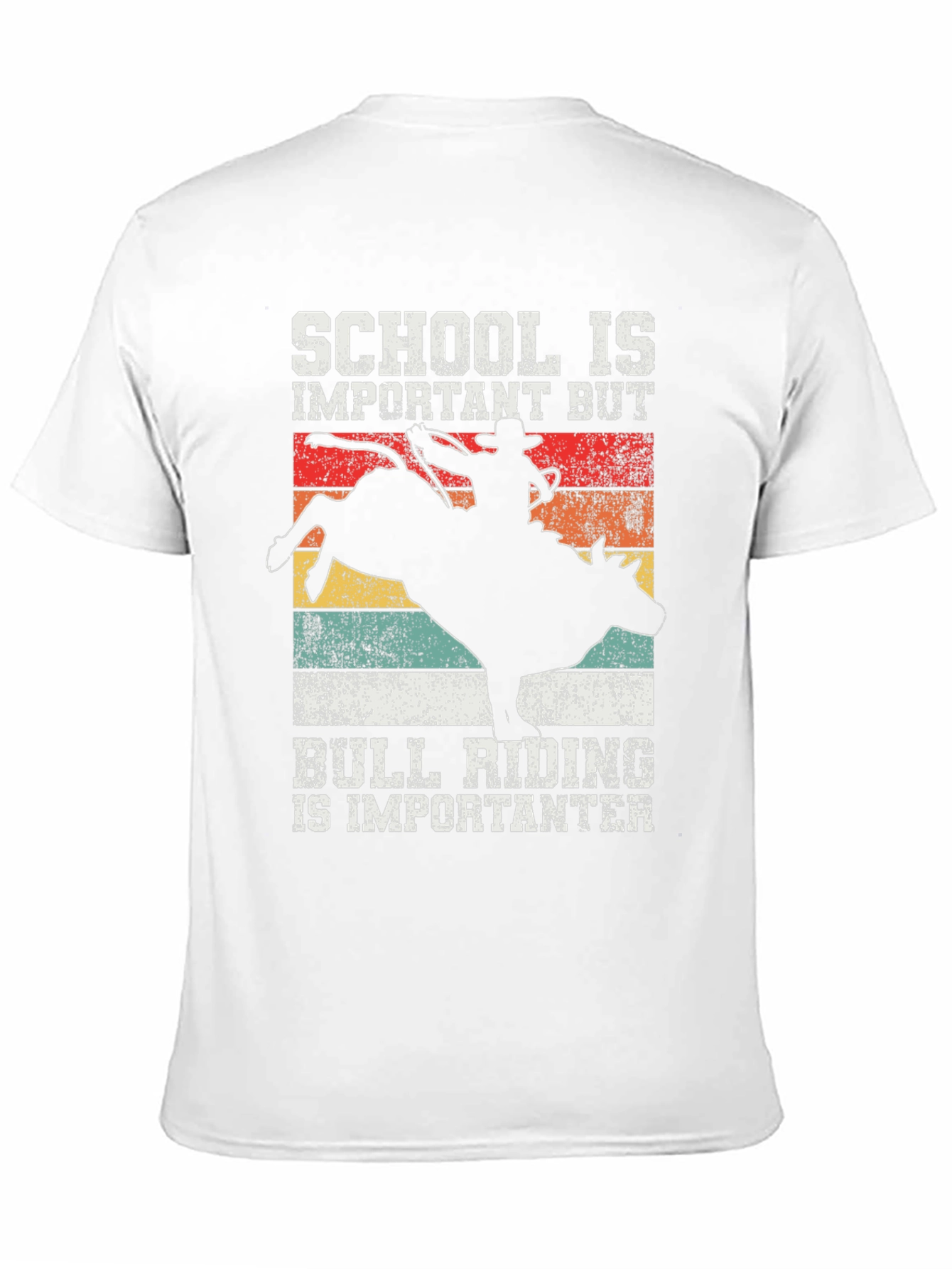 Black Bull Riding T-Shirt - School Is Important, But... view 11