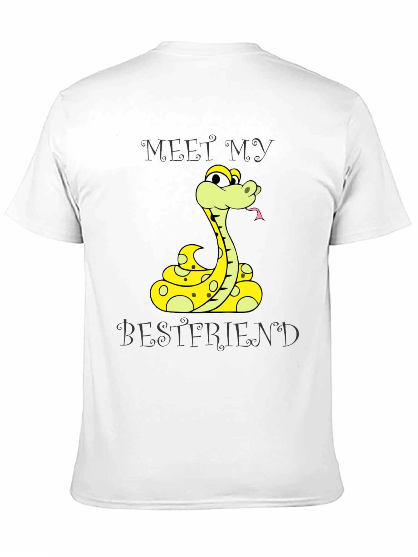 Black Meet My Bestfriend Snake Graphic T-Shirt view 11