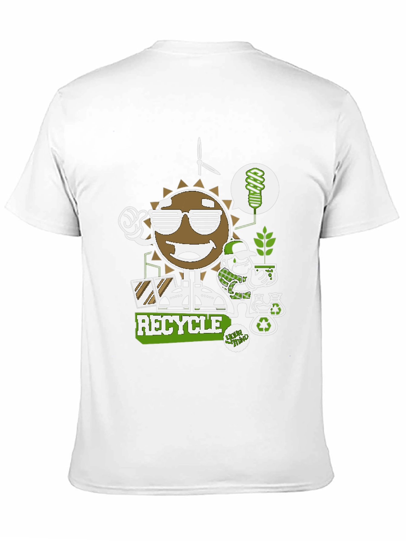 Eco-Friendly Graphic T-Shirt - Recycle Design - 11