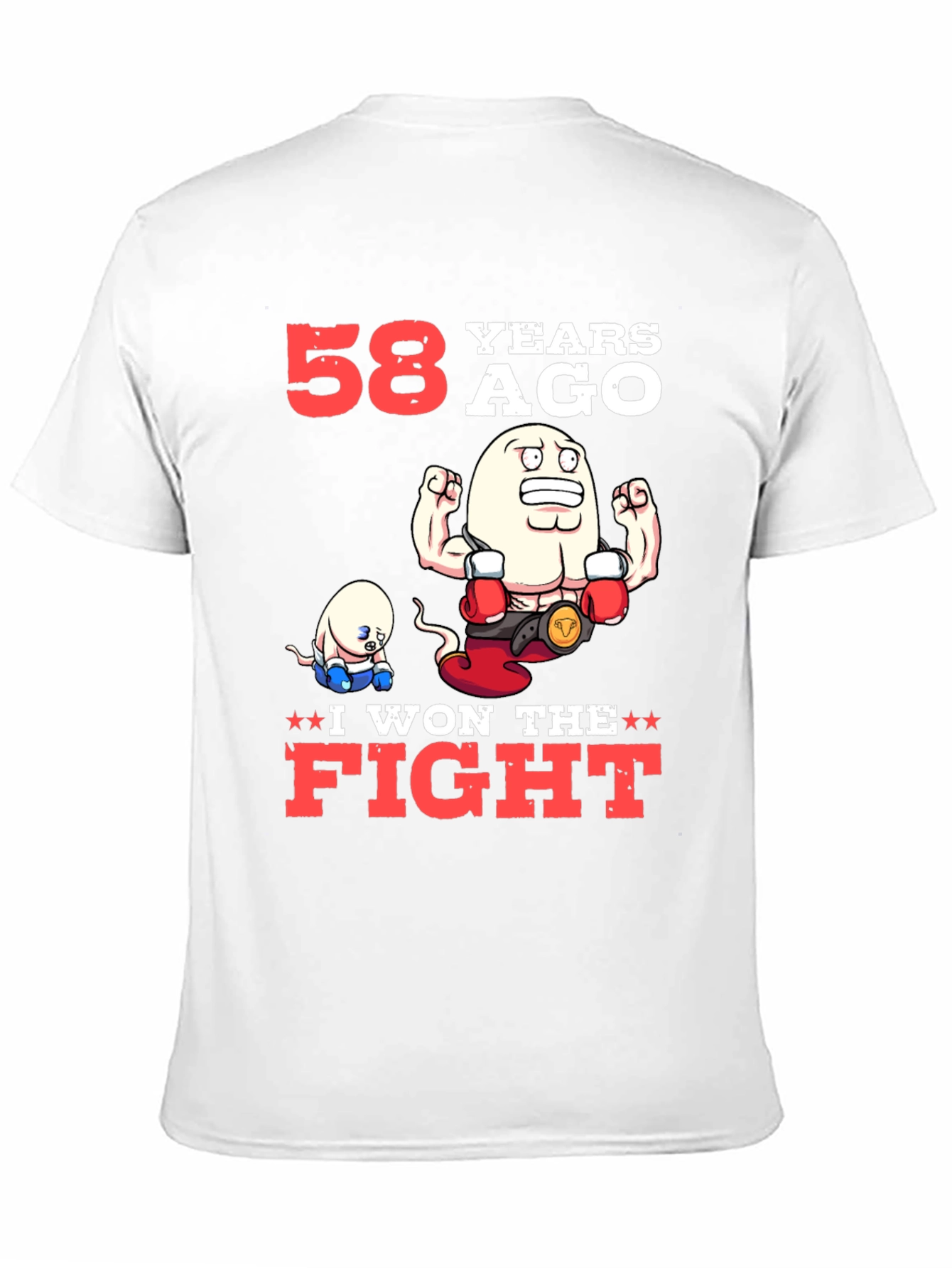 Black Funny 58 Years Ago I Won The Fight T-Shirt view 11