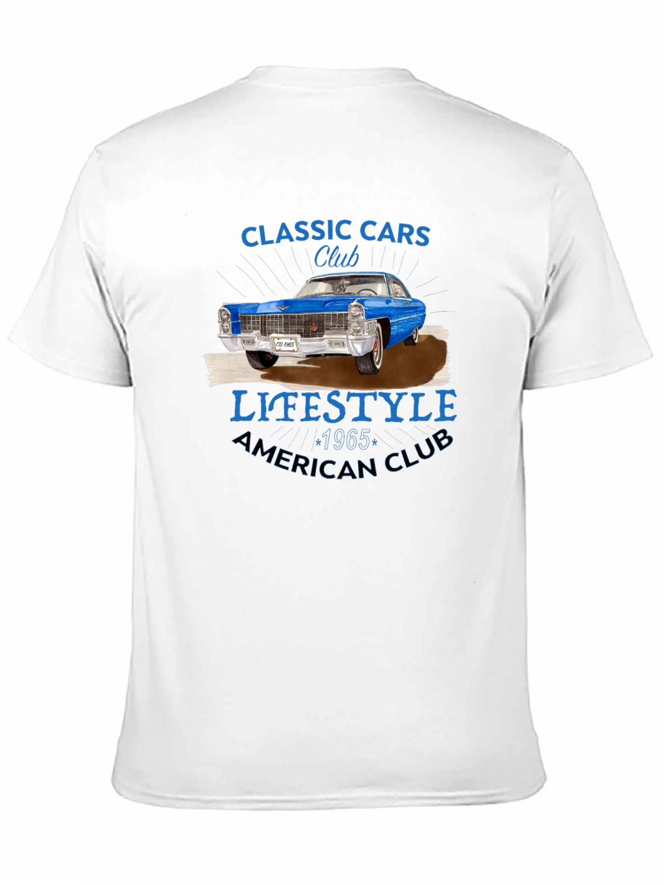 Black Classic Cars Club 1965 T-Shirt view 11