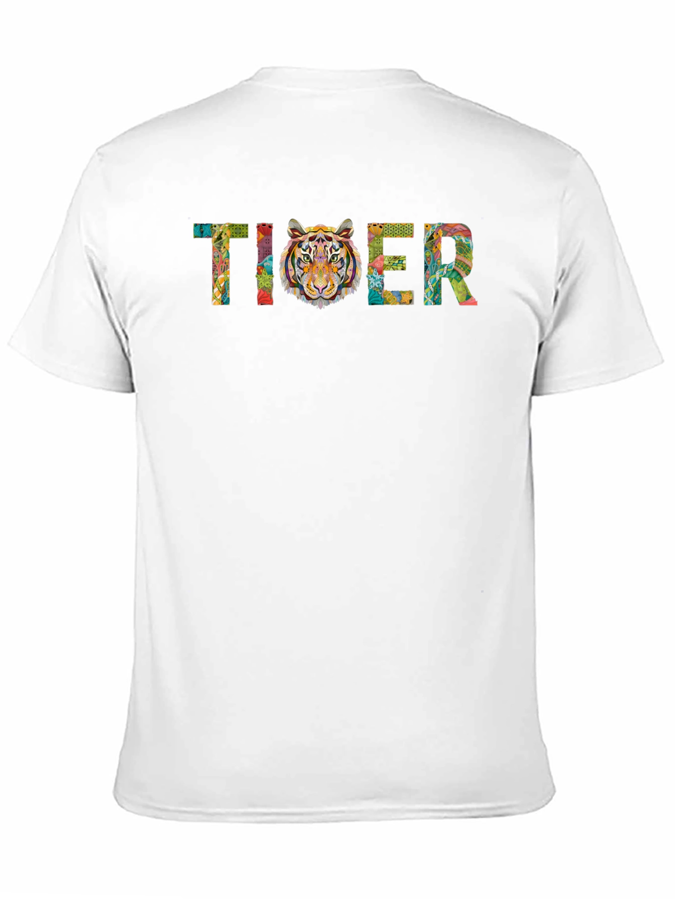 Black Tiger Graphic Print Crewneck T-Shirt view 11