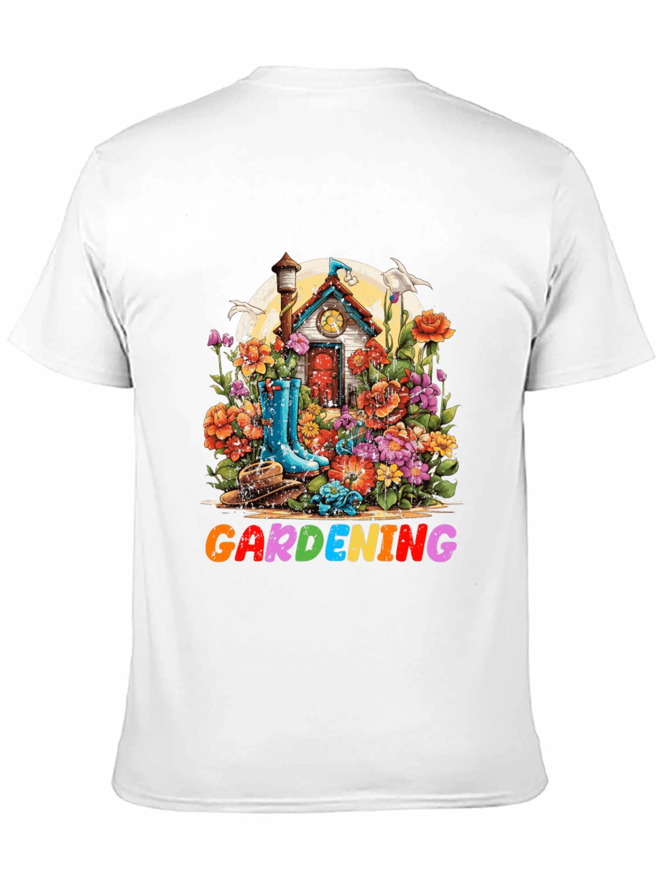 Gardening Graphic Tee - Colorful Floral Design - 11
