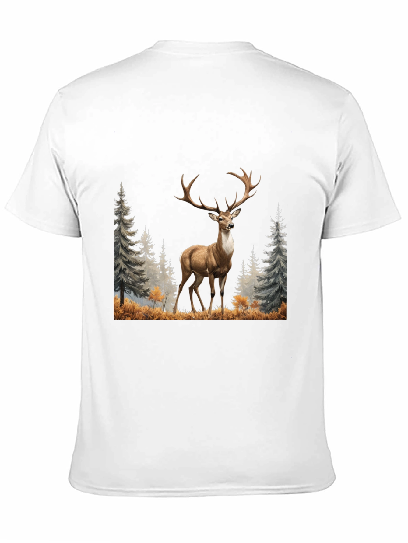 Black Deer Graphic Tee - Wildlife Inspired Men's T-Shirt view 11