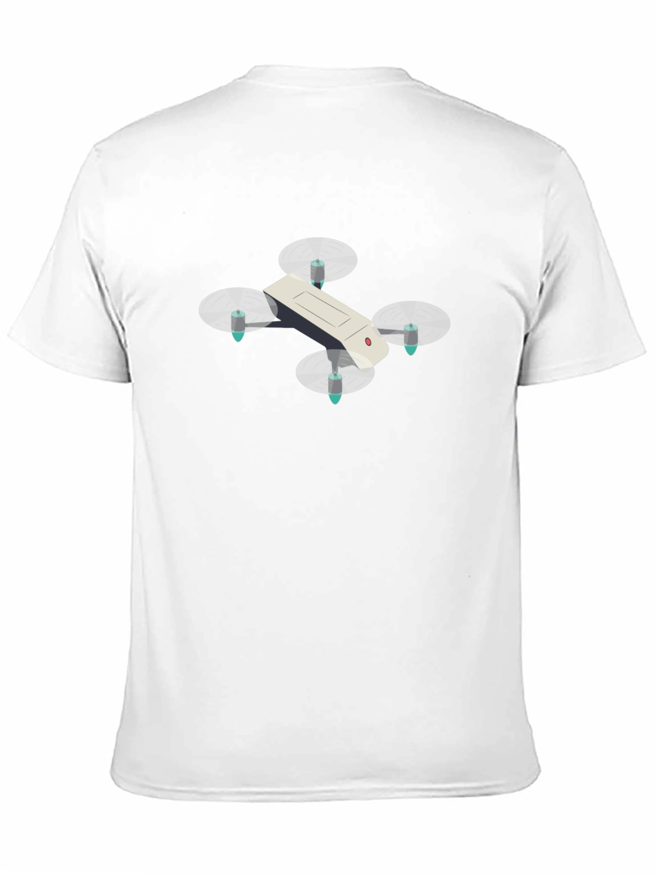 Black Drone Graphic T-Shirt - Black Cotton Tee view 11