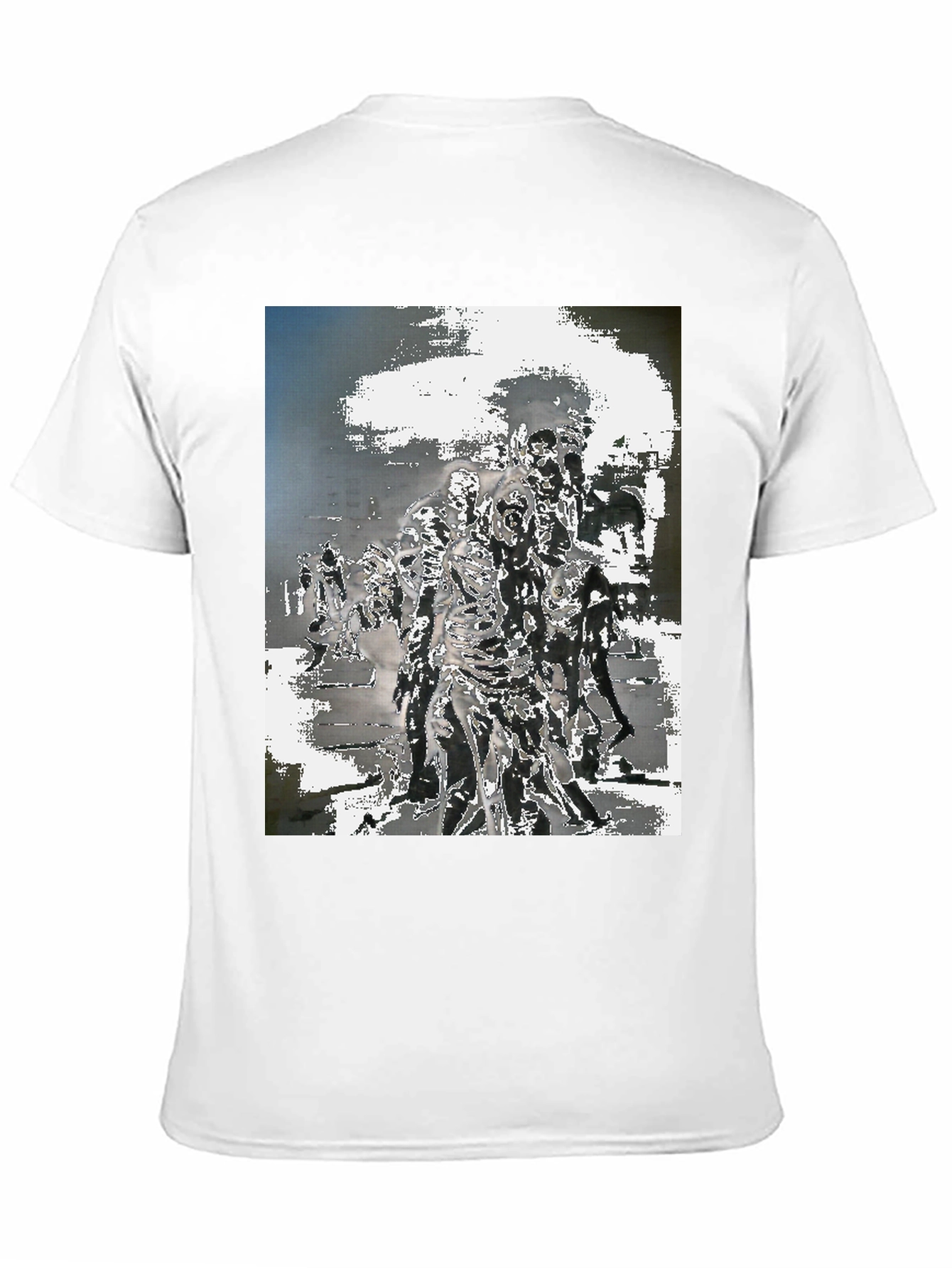 Black Zombie Horde Graphic Tee - Black Cotton T-Shirt view 11