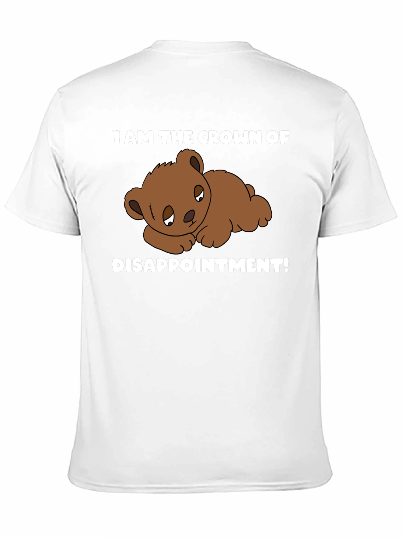 Black Crown of Disappointment T-Shirt - Sad Teddy Bear view 11
