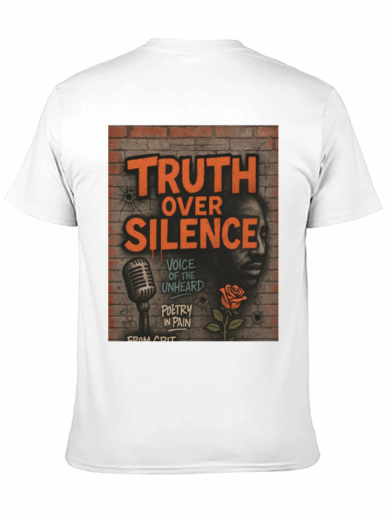 Black Truth Over Silence Graphic T-Shirt - Poetry in Pain view 11