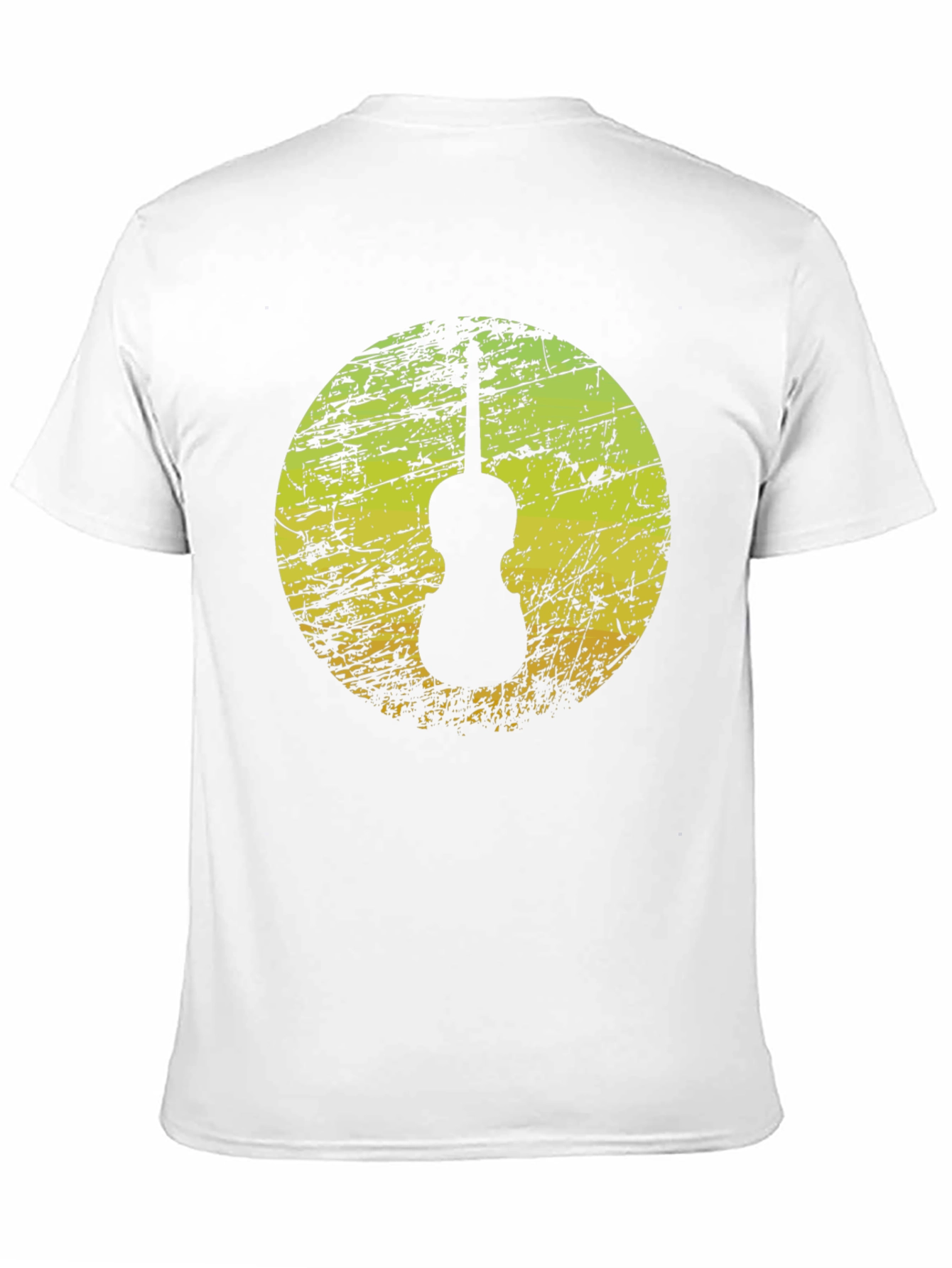 Black Grunge Guitar Silhouette T-Shirt view 11