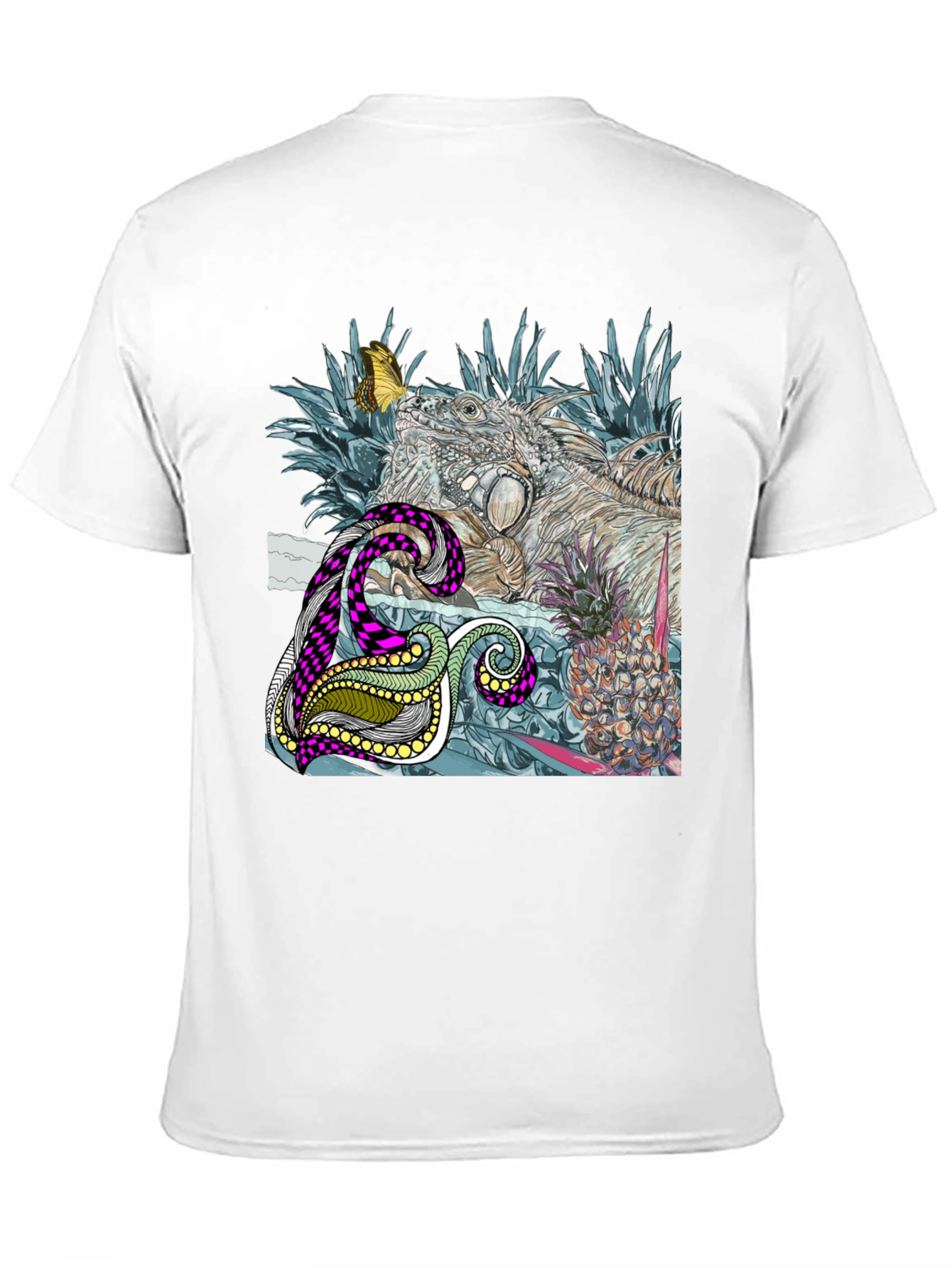 Black Iguana and Pineapple Graphic Tee view 11