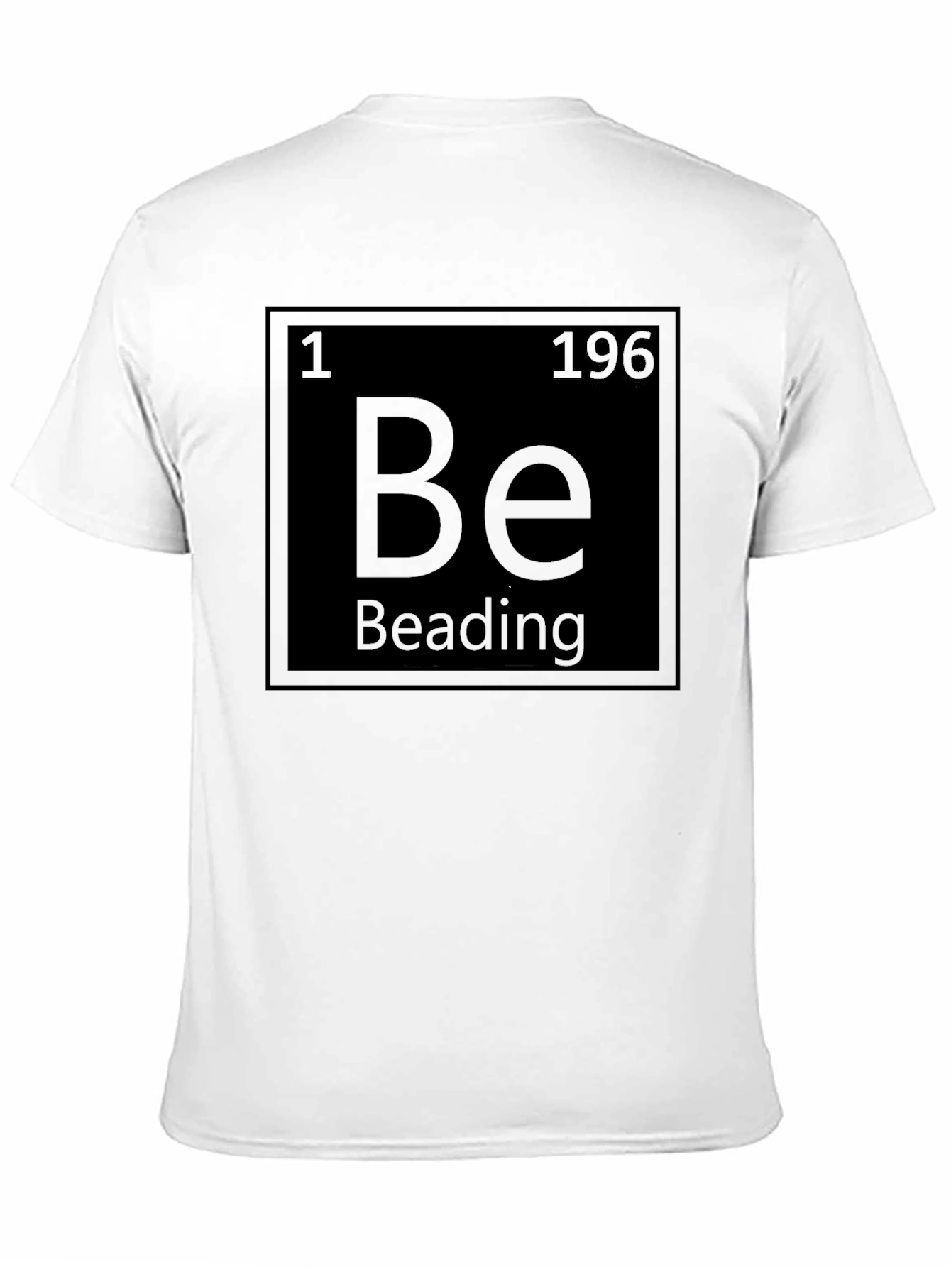Black Beading T-Shirt - Chemistry Periodic Table Element Style view 11