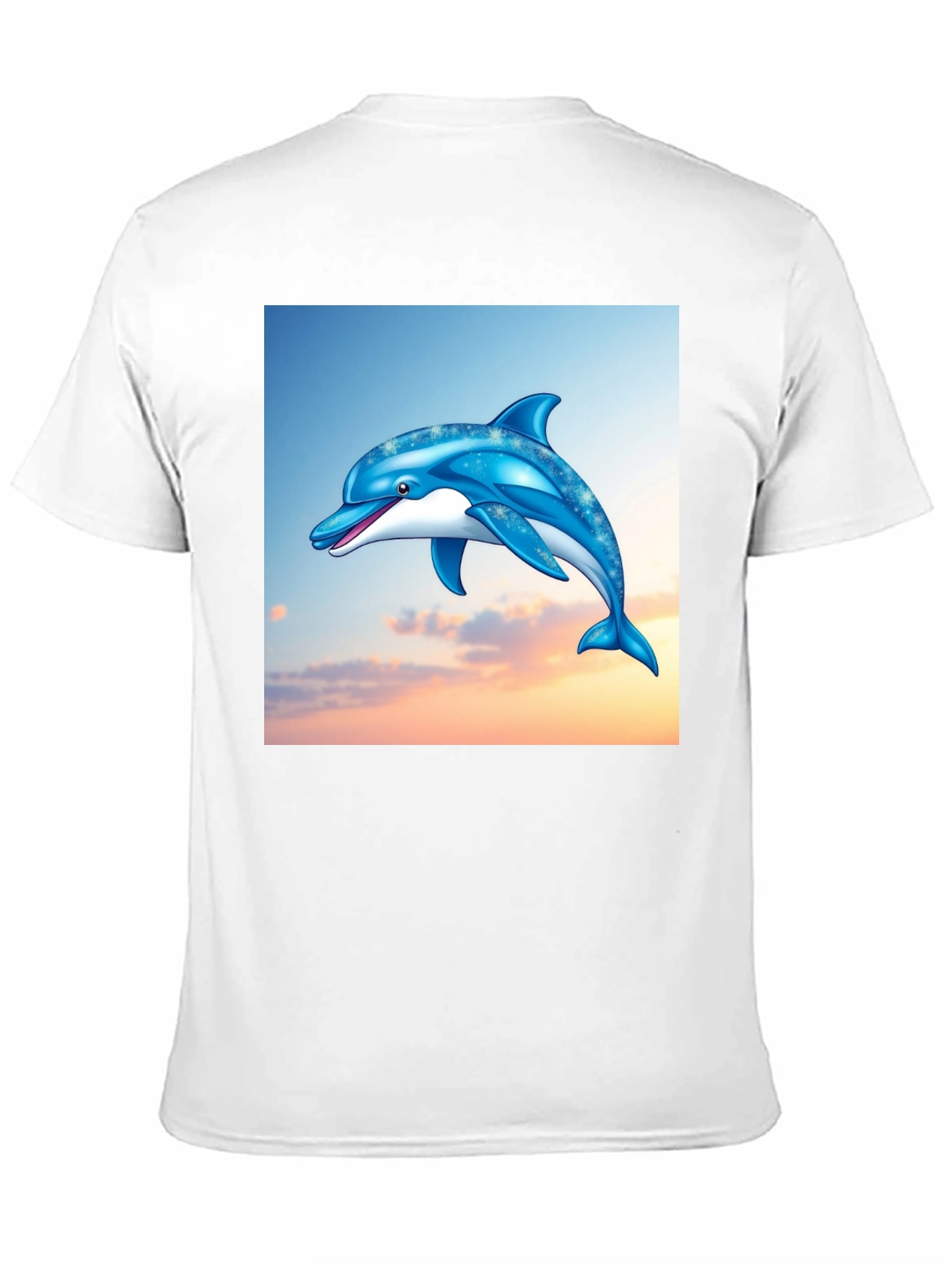 Black Dolphin Graphic Print Black T-Shirt view 11