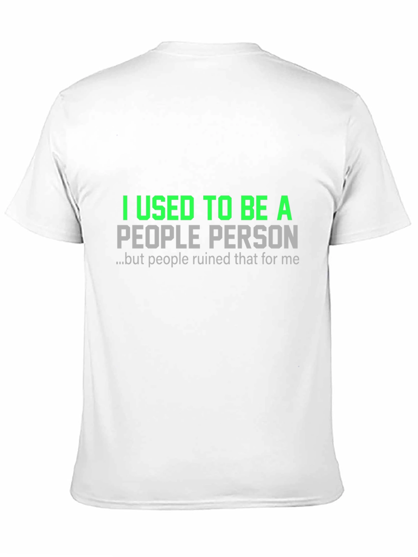 Black I Used To Be A People Person Graphic T-Shirt view 11