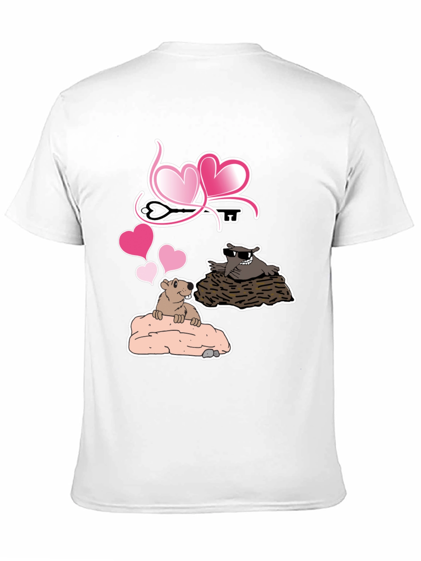 Black Groundhog Love T-Shirt - Cute Valentine's Day Tee view 11