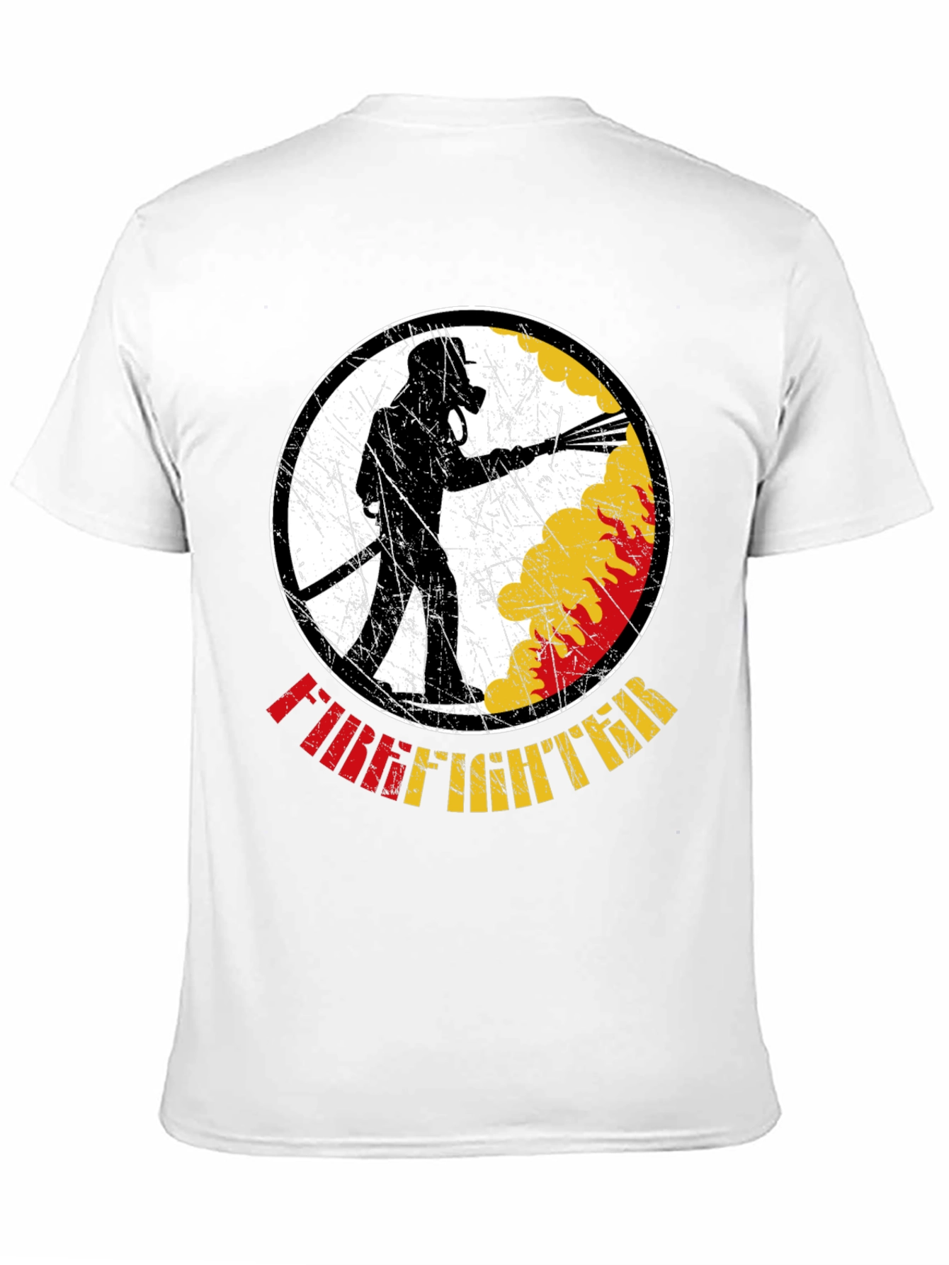 Black Firefighter Graphic T-Shirt - Black view 11
