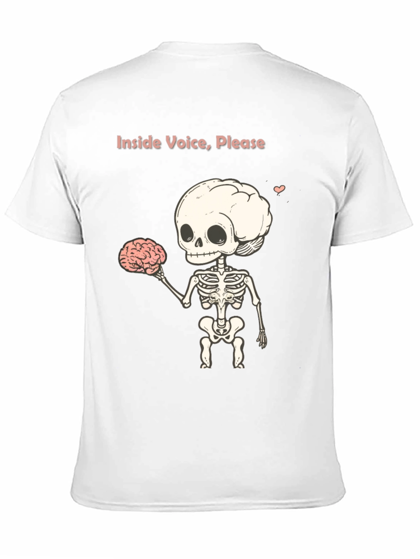 Black Inside Voice, Please - Skeleton Graphic T-Shirt view 11