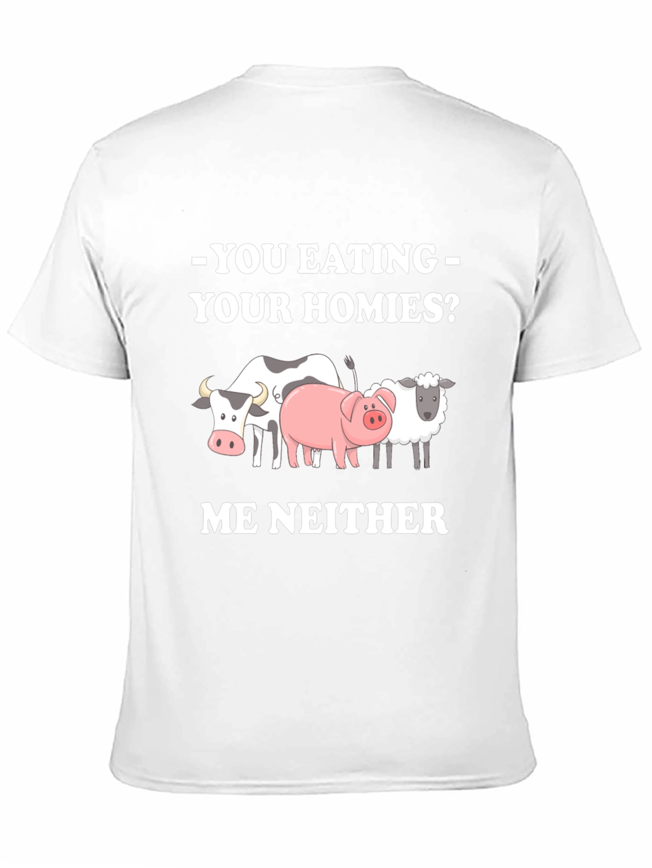 Black Vegan Tee - You Eating Your Homies? Me Neither view 11