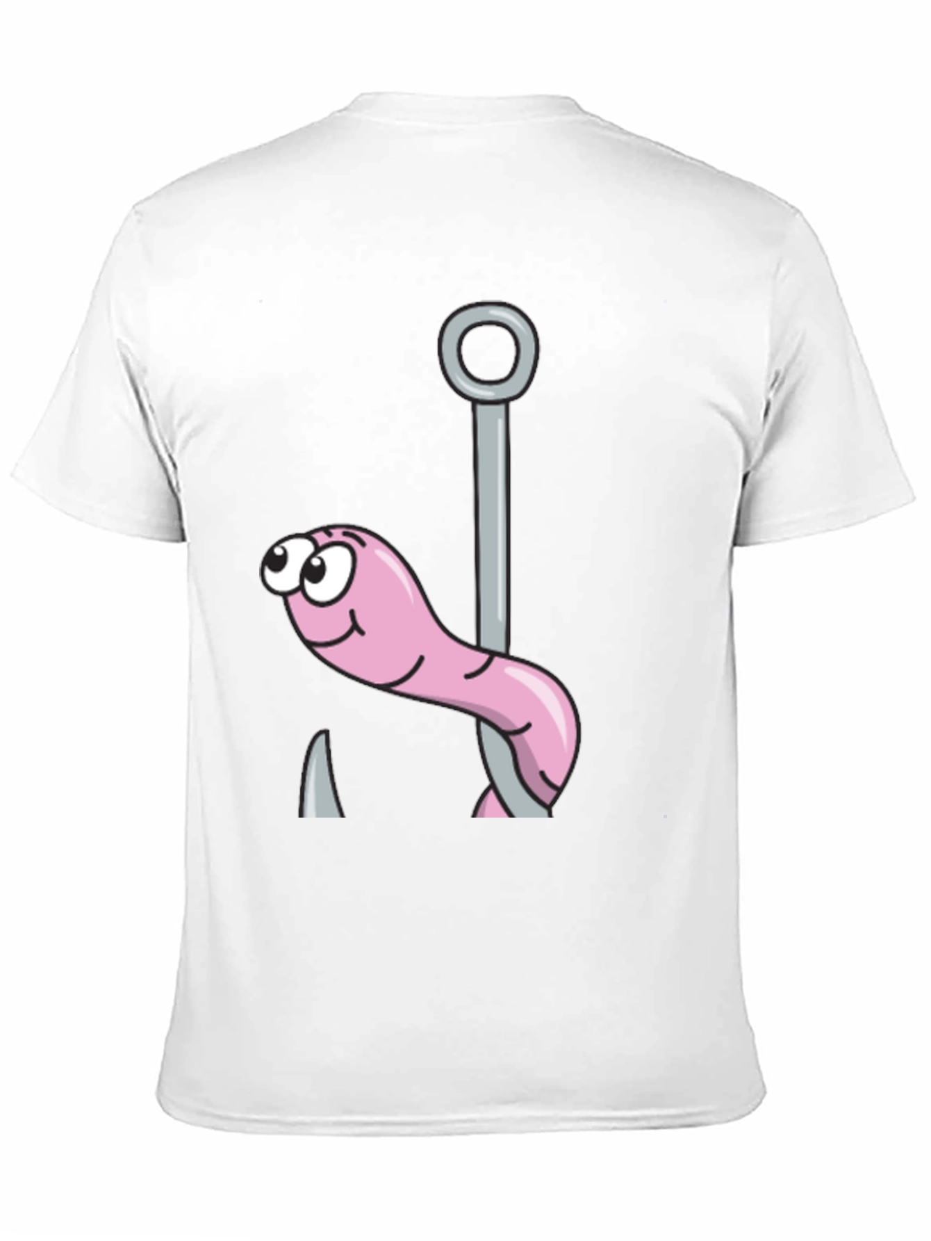 Black Cartoon Worm & Hook Tee view 11