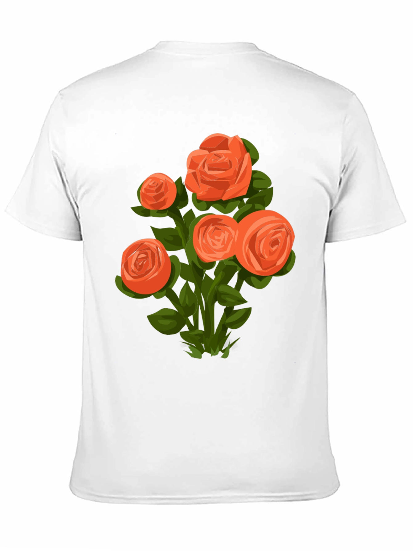 Black Floral Graphic Tee - Orange Rose Bouquet view 11