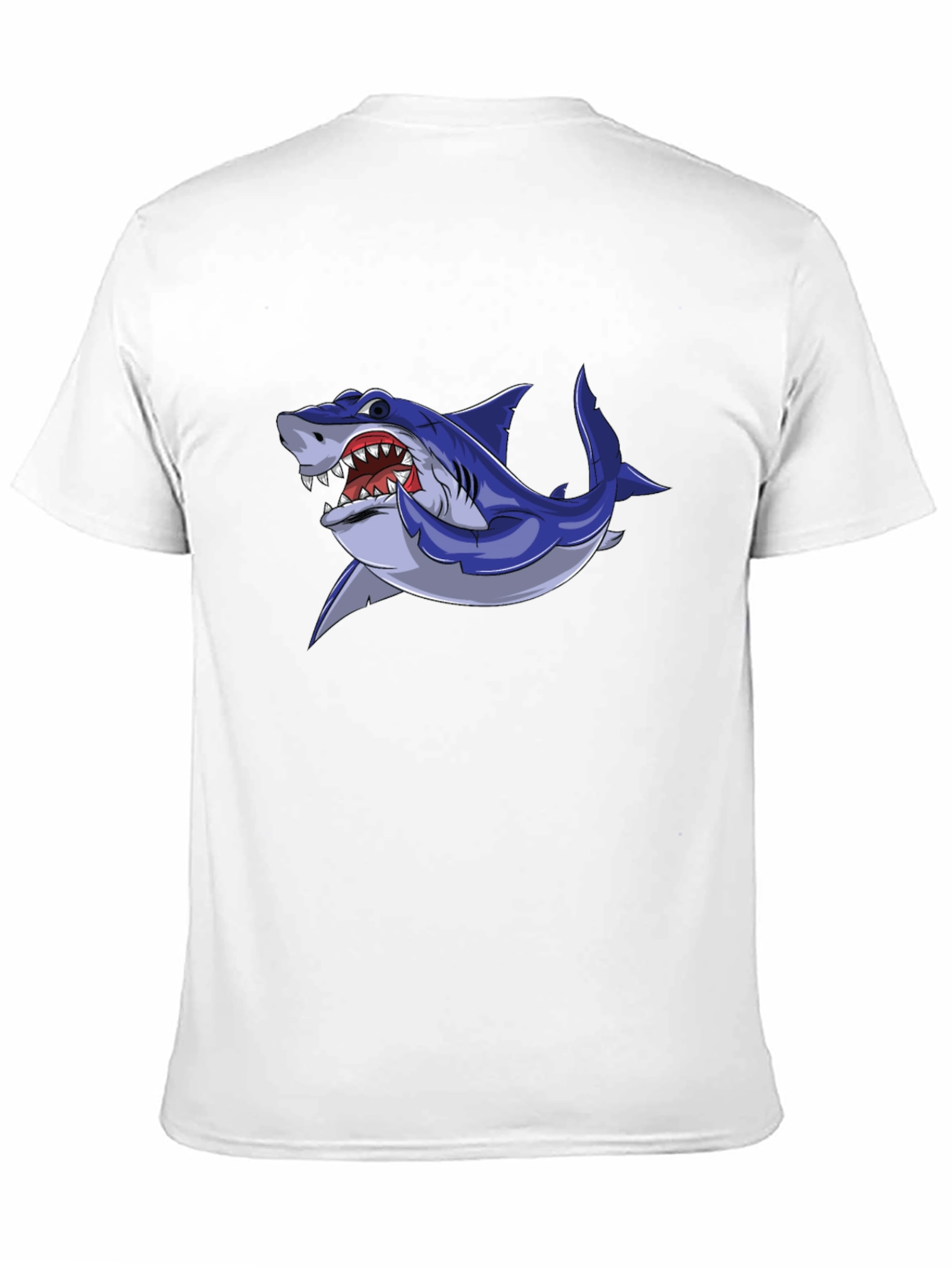 Black Cool Shark Graphic Tee - Black Cotton Blend view 11