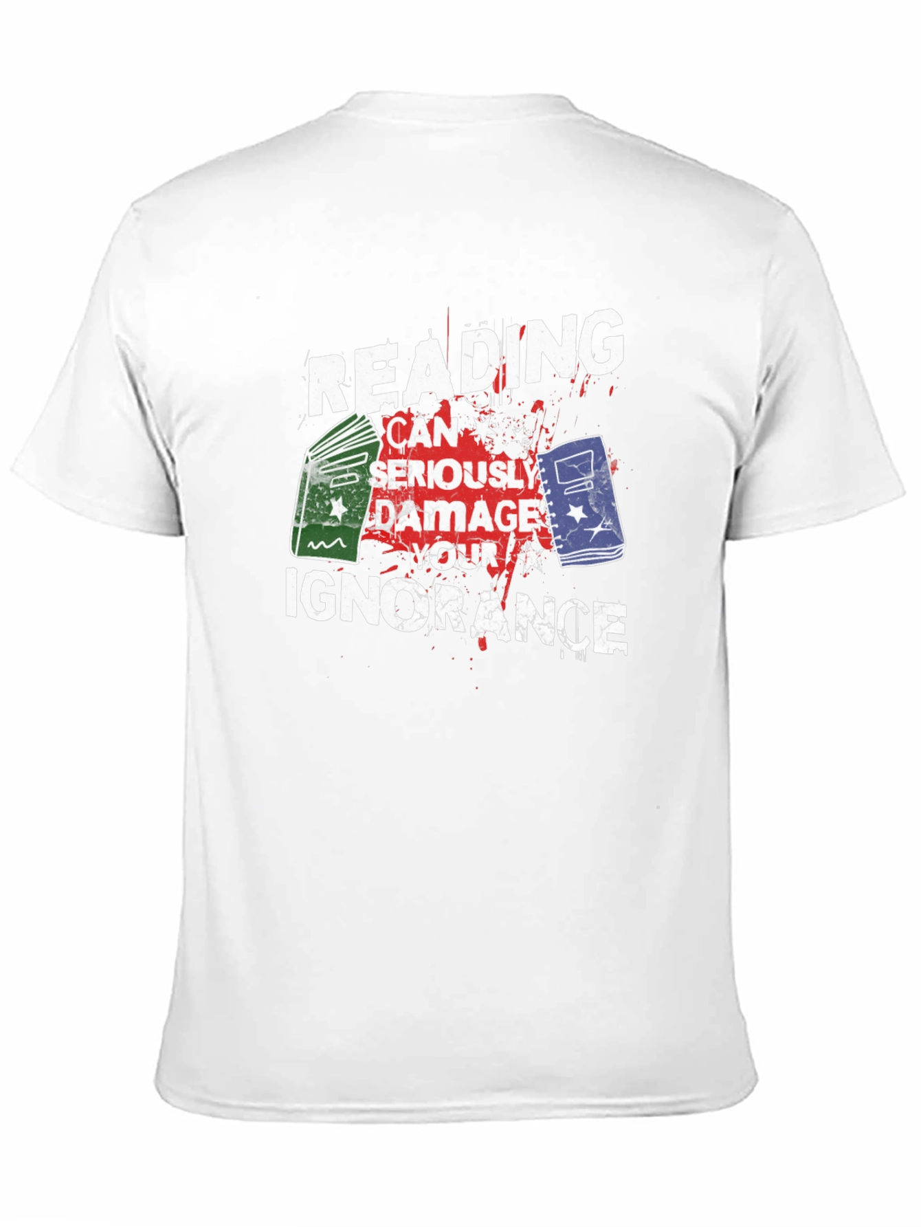 Black Reading Damage Ignorance Graphic Tee view 11