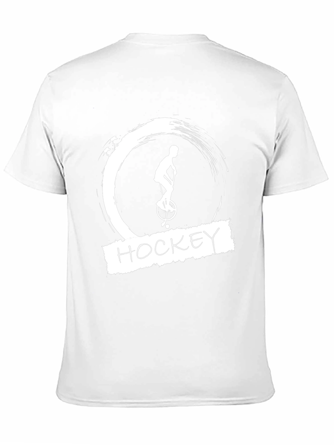 Black Hockey Unicycle Graphic Tee - Unique Black T-Shirt view 11