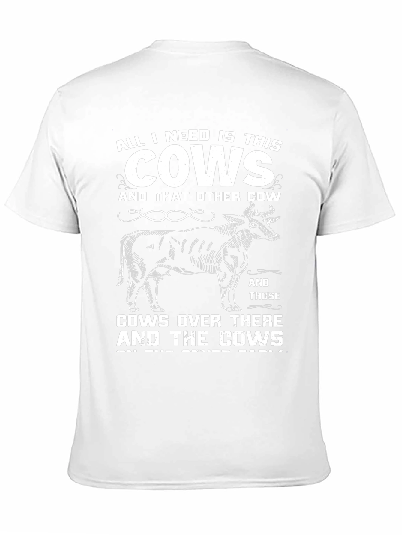 Black Funny Cow Lover T-Shirt, All I Need Is This Cows Tee view 11
