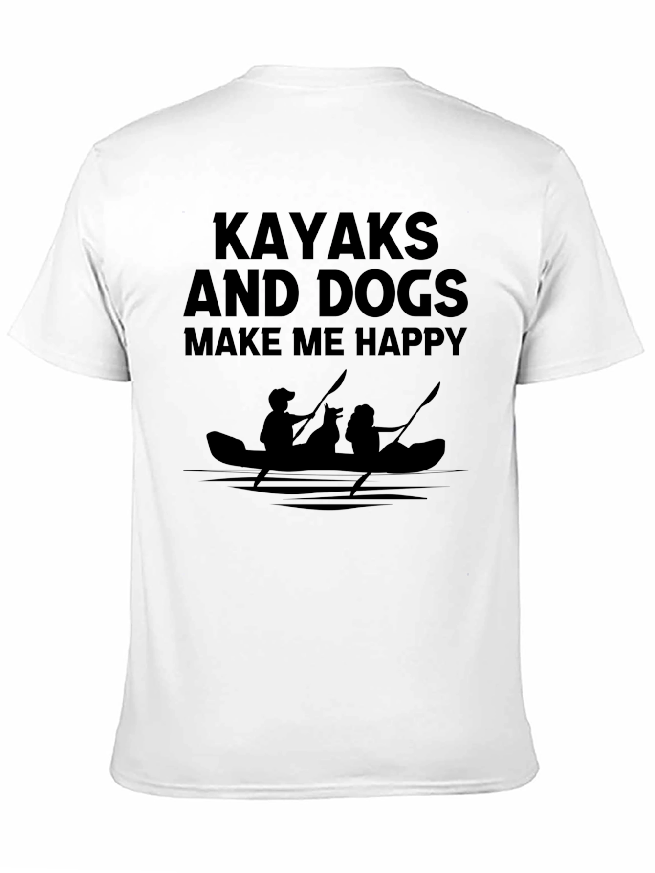 Kayaks and Dogs Graphic T-Shirt - Black - 11