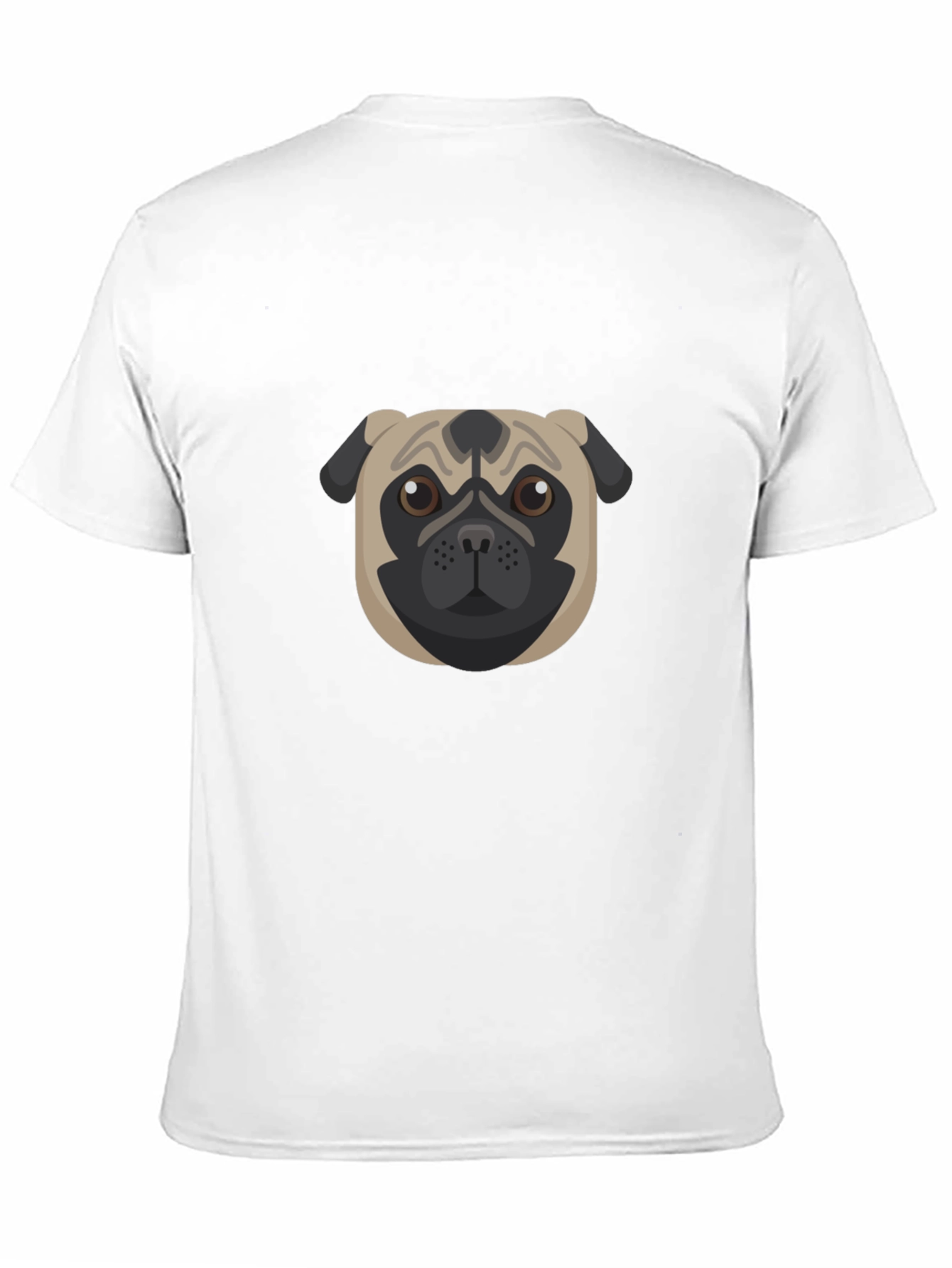 Black Pug Graphic Black T-Shirt - Men's Casual Tee view 11