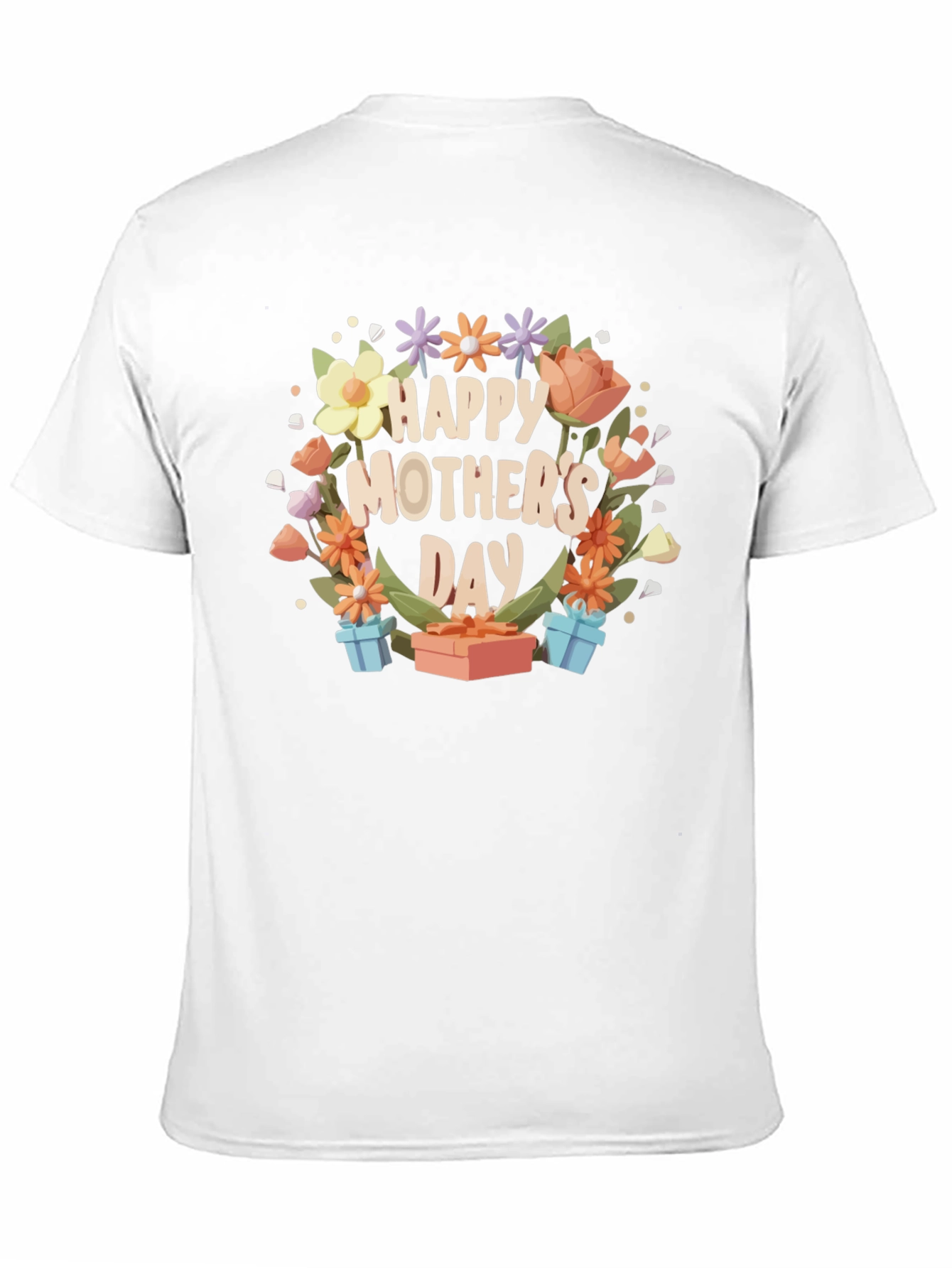 Black Happy Mother's Day Floral T-Shirt view 11