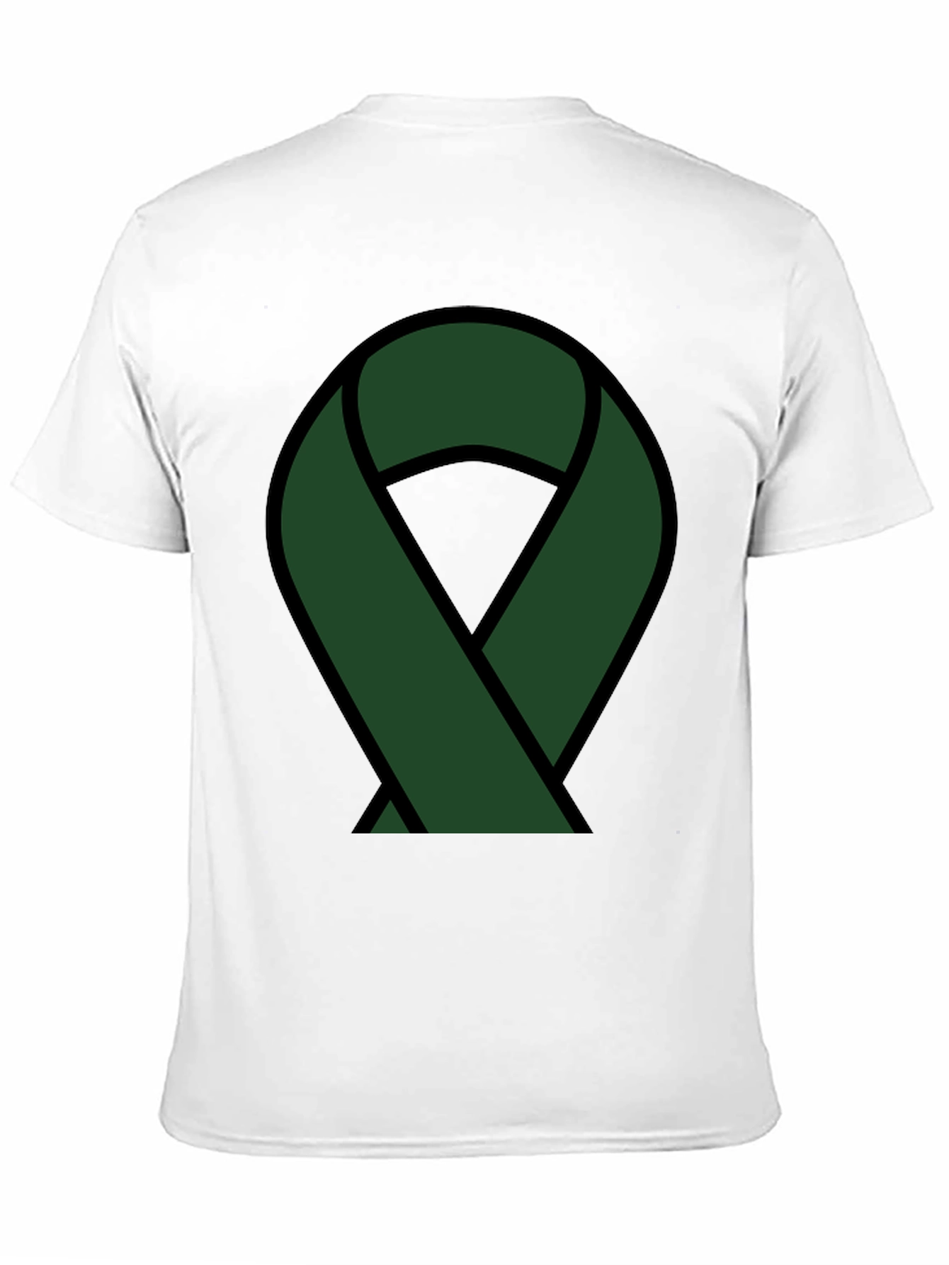 Black Green Ribbon Awareness T-Shirt view 11