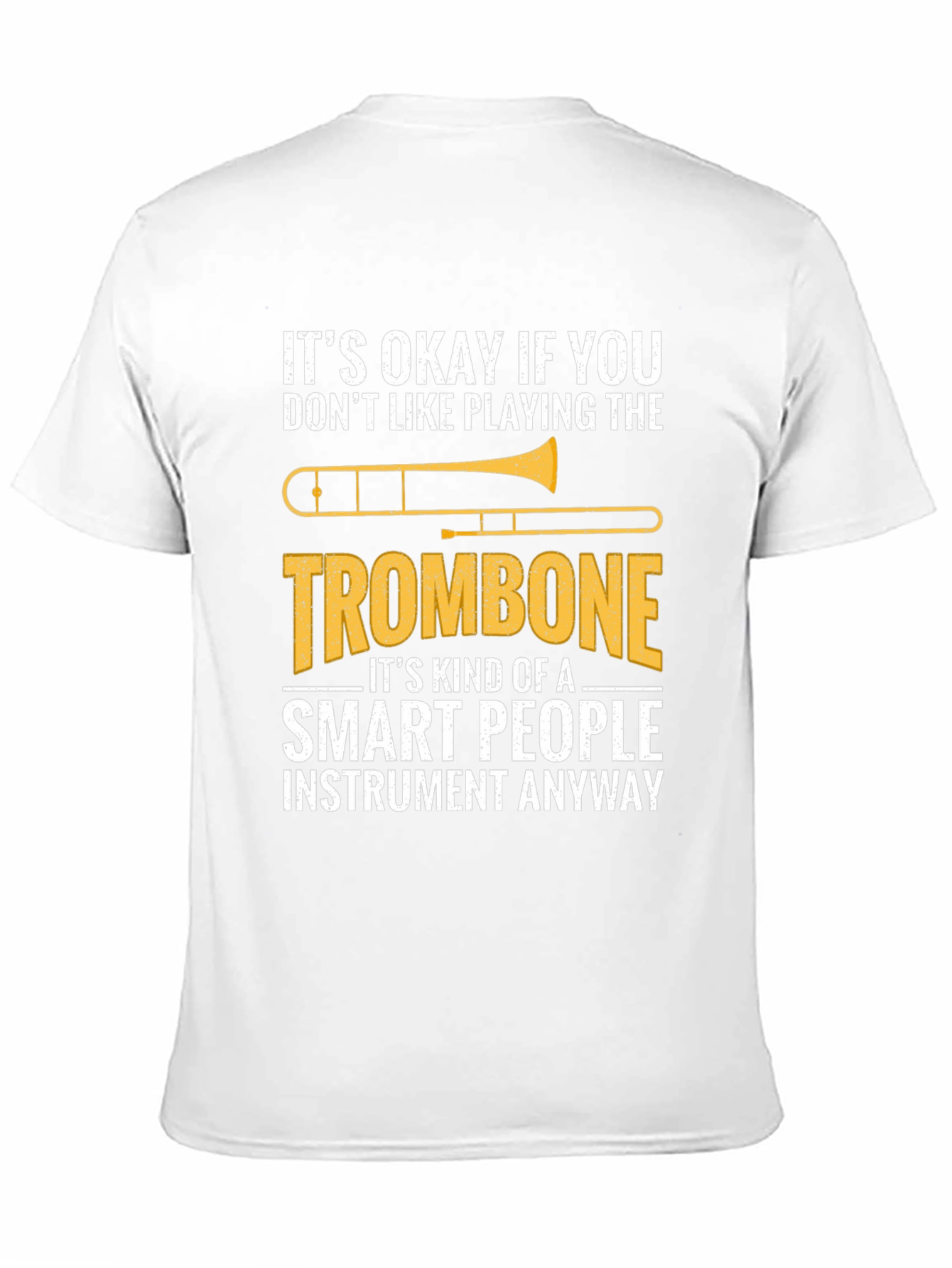 Black Smart People Trombone T-Shirt - Funny Musician Tee view 11