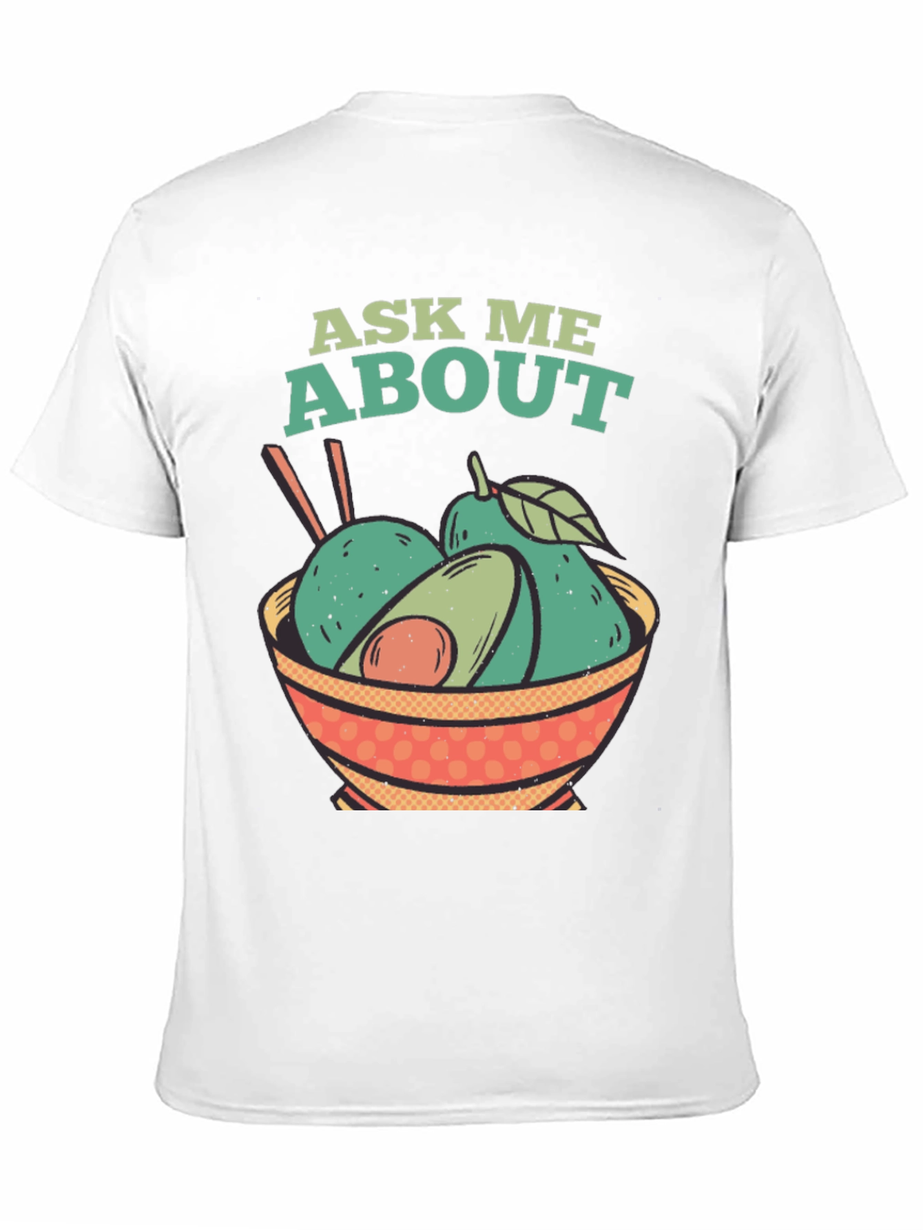Black Ask Me About Avocados T-Shirt view 11