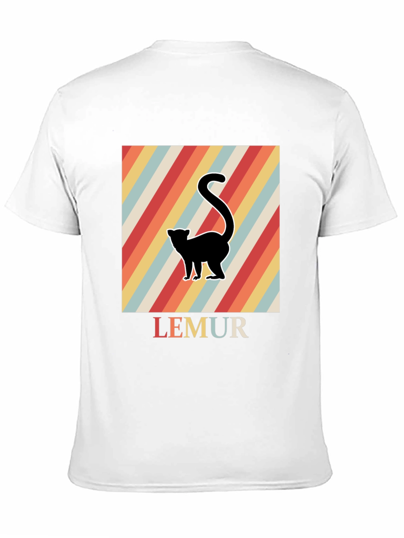 Black Retro Lemur Graphic Tee view 11