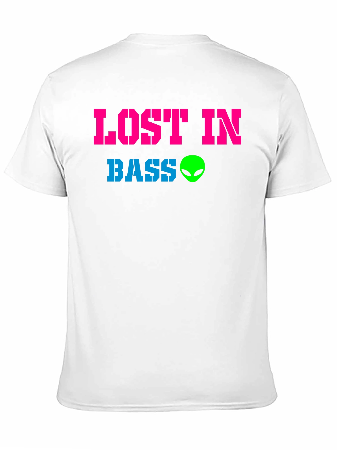 Black Lost in Bass Alien Graphic T-Shirt - EDM Rave Festival view 11
