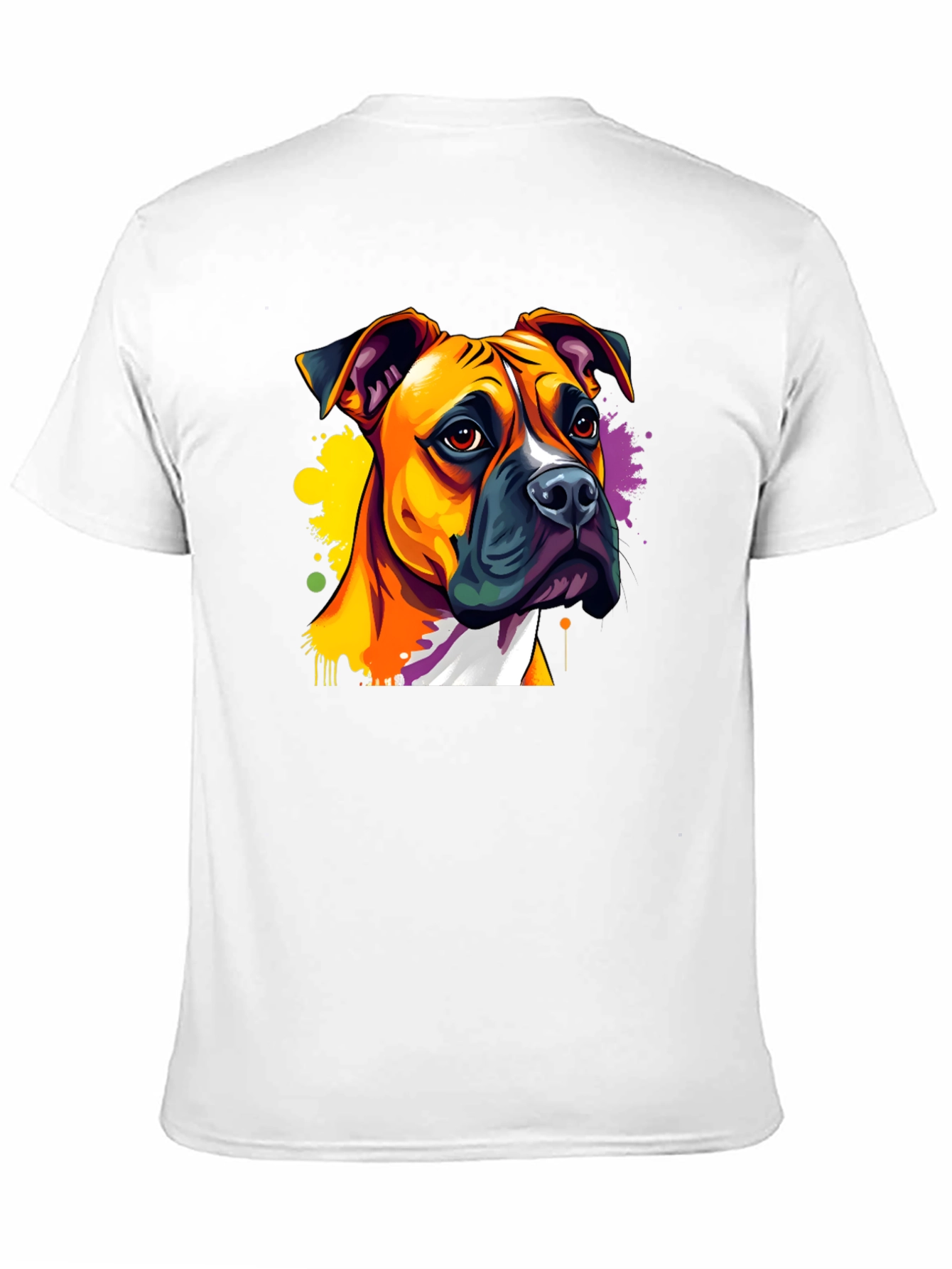 Black Dog Art T-Shirt - Boxer Breed view 11