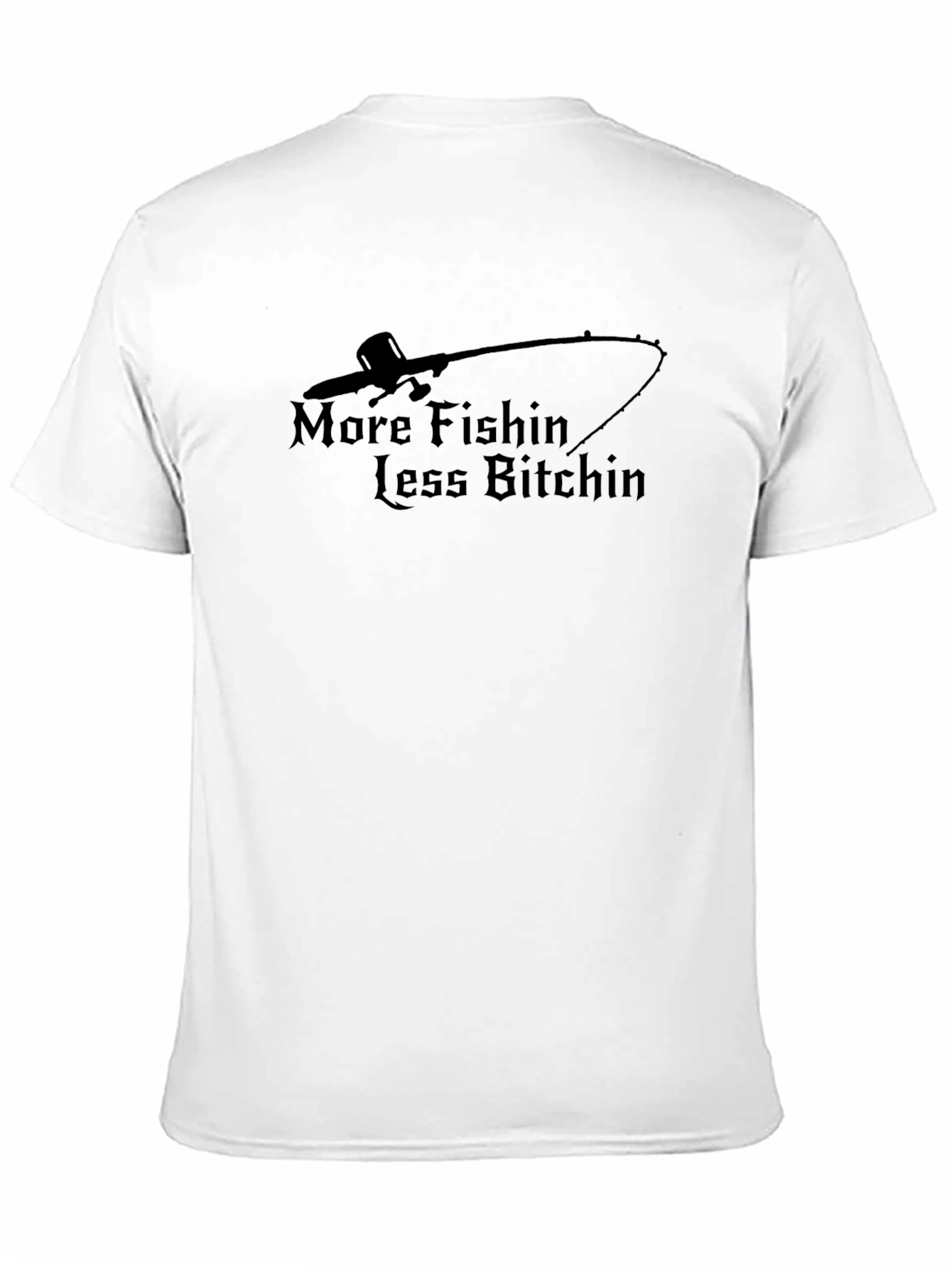 Black More Fishin' Less Bitchin' Graphic Tee view 11