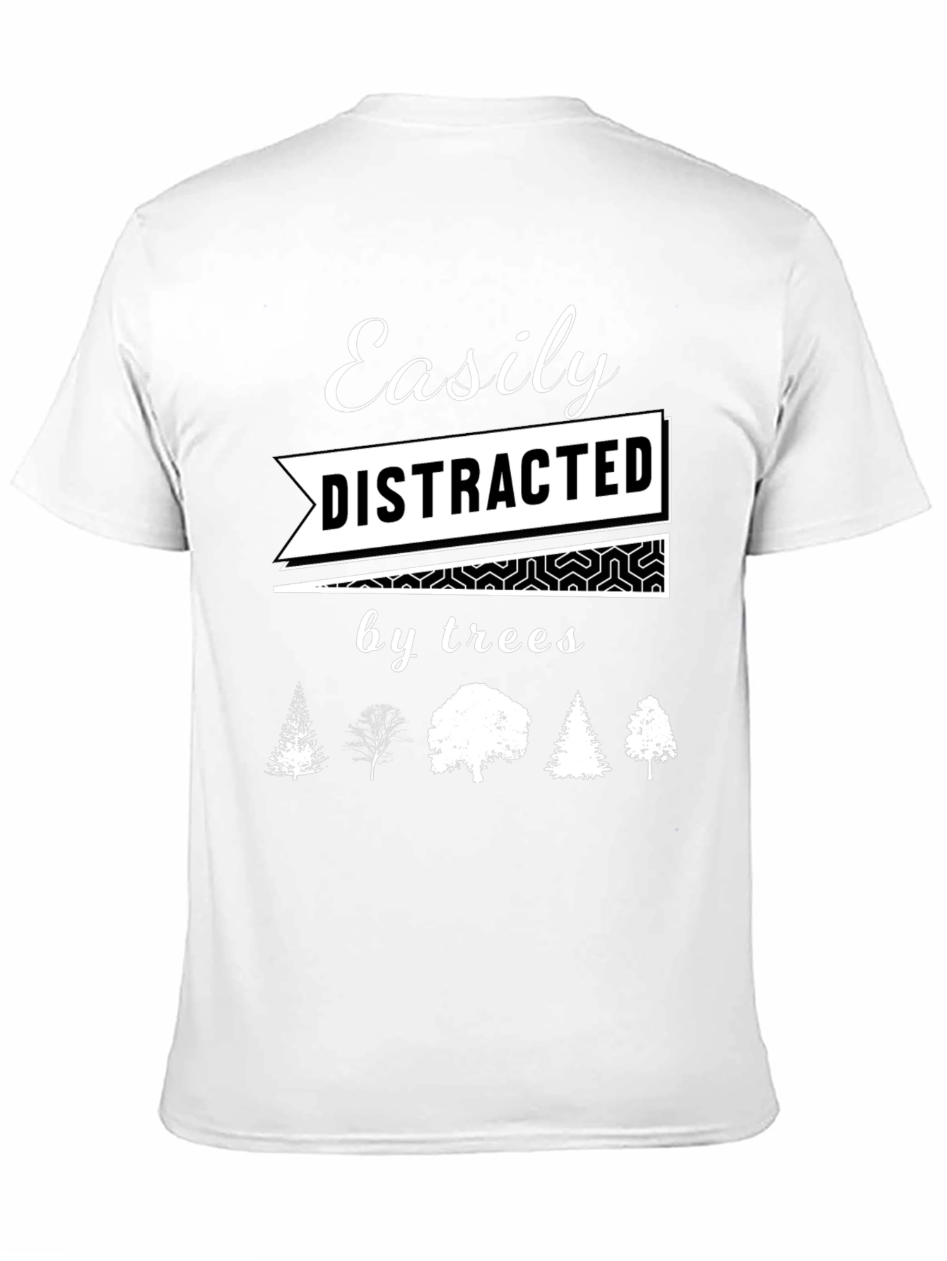 Black Easily Distracted by Trees Graphic T-Shirt view 11