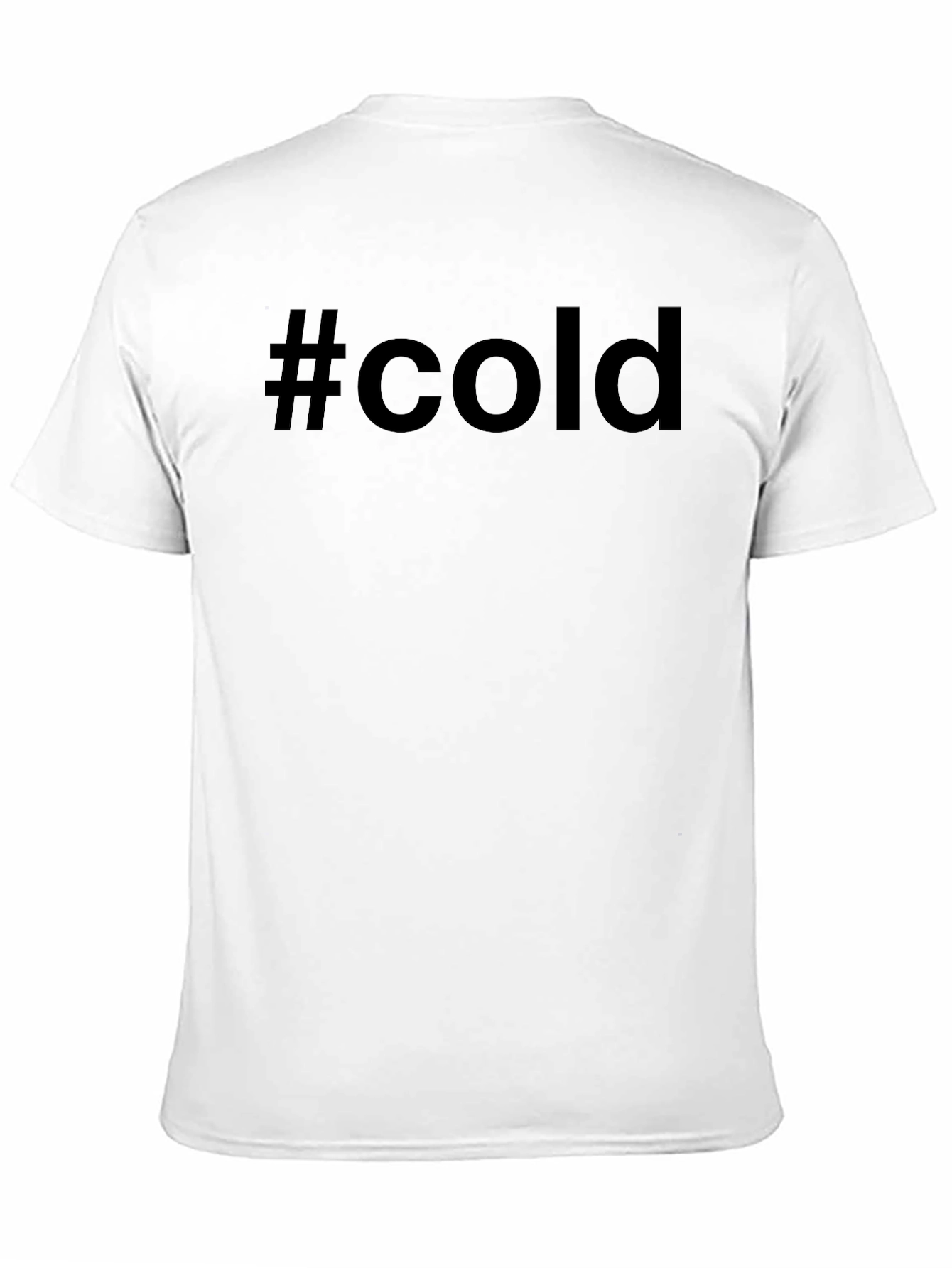 Black Cold Hashtag T-Shirt - Modern Design, Casual Wear view 11