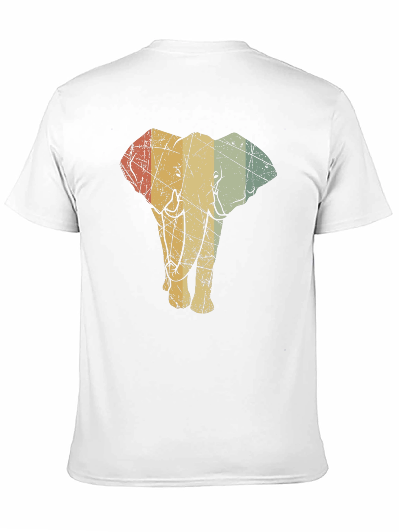 Black Vintage Elephant Graphic Tee - Unisex Black T-Shirt view 11