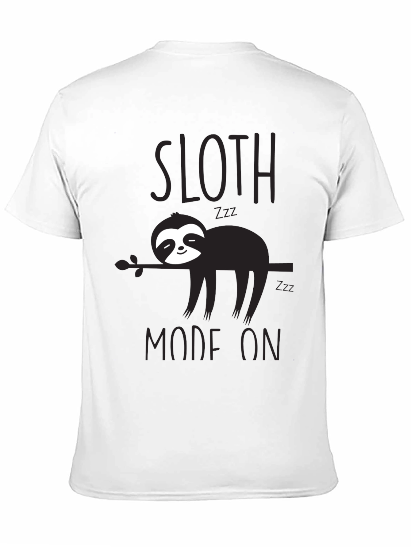 Black Sloth Mode On Black T-Shirt view 11