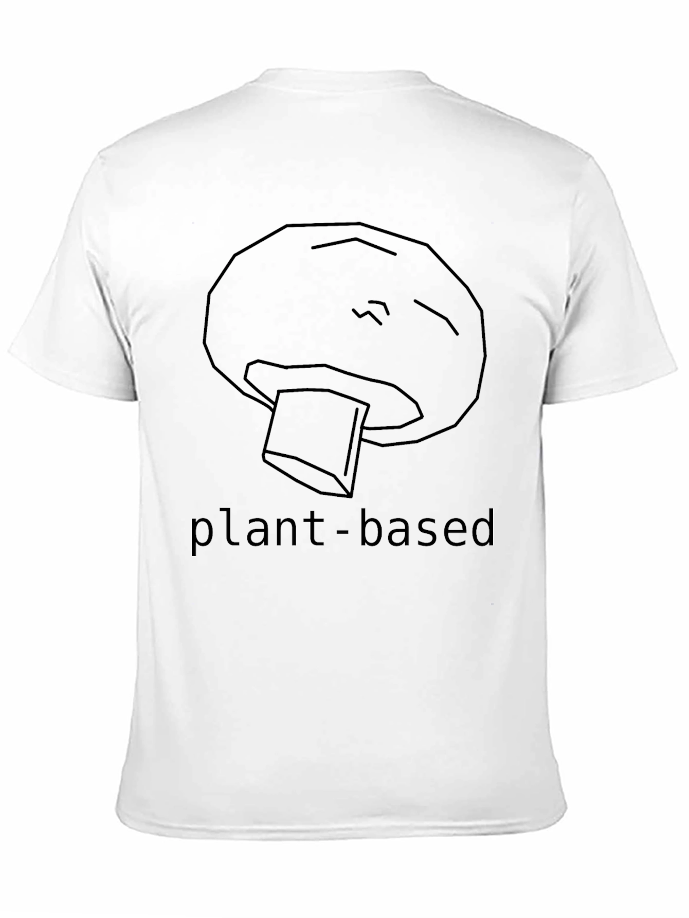 Black Plant-Based Mushroom Graphic Tee - Unisex Black T-Shirt view 11