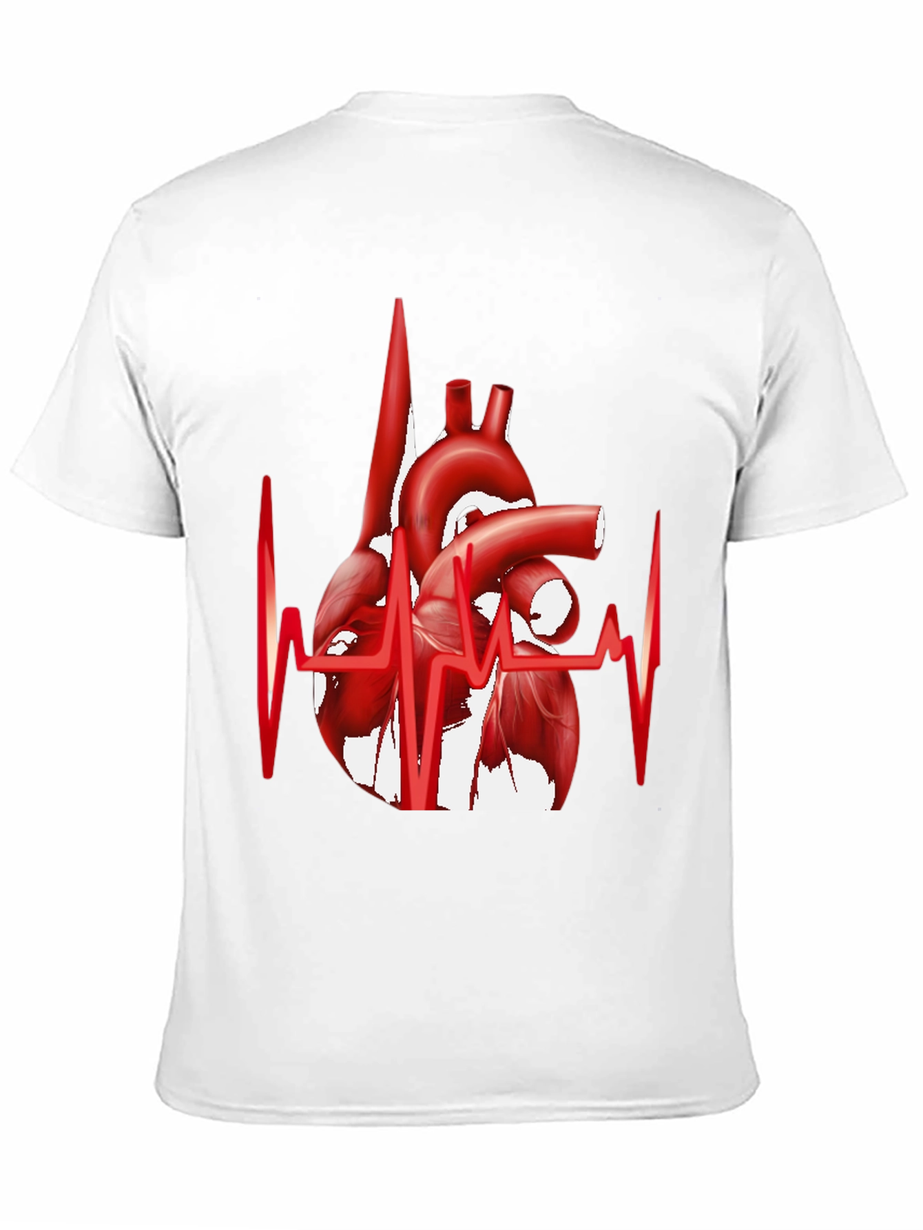Black Anatomical Heartbeat Graphic Tee - Stylish Medical Apparel view 11