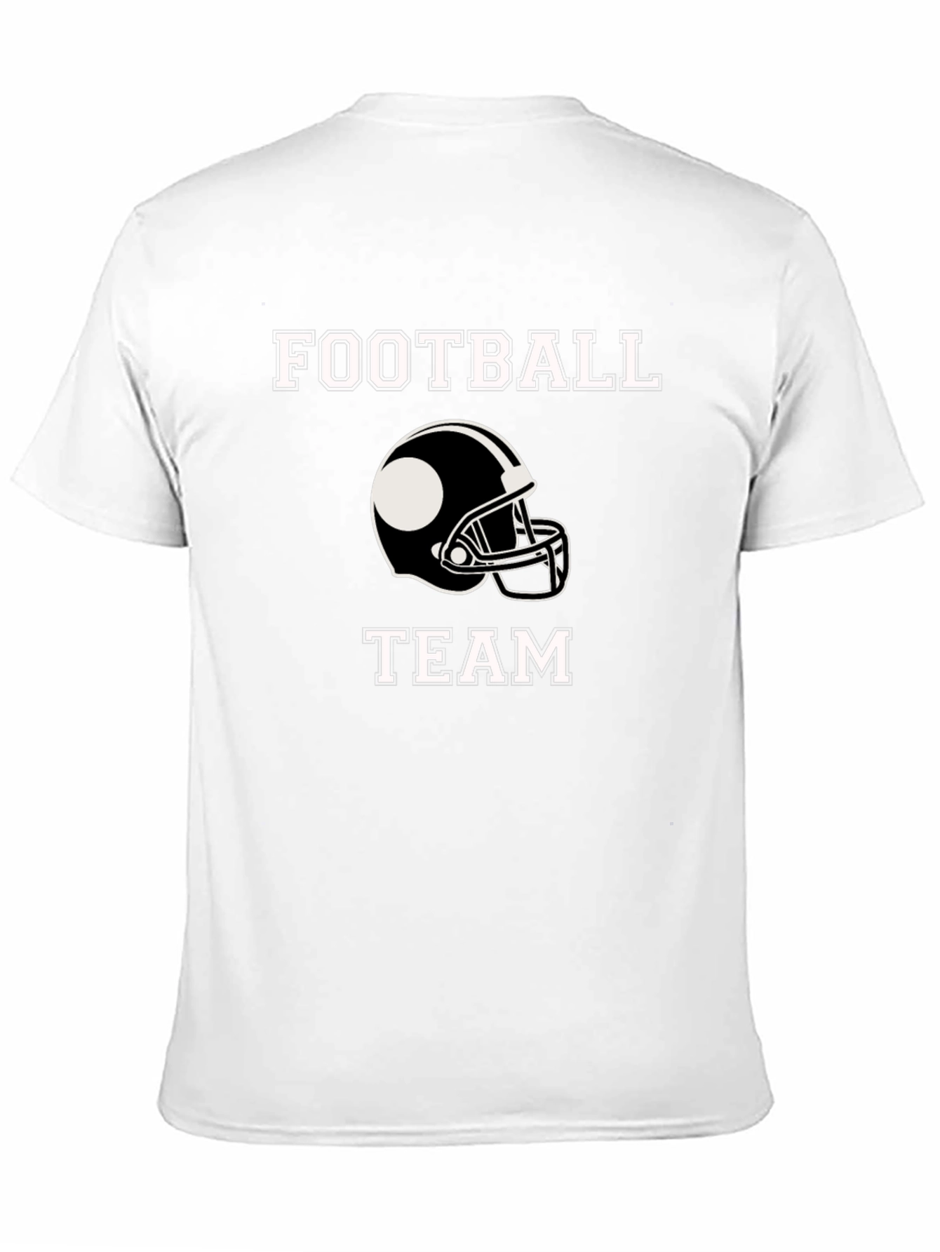 Black Football Team Graphic Tee - Black Cotton T-Shirt view 11