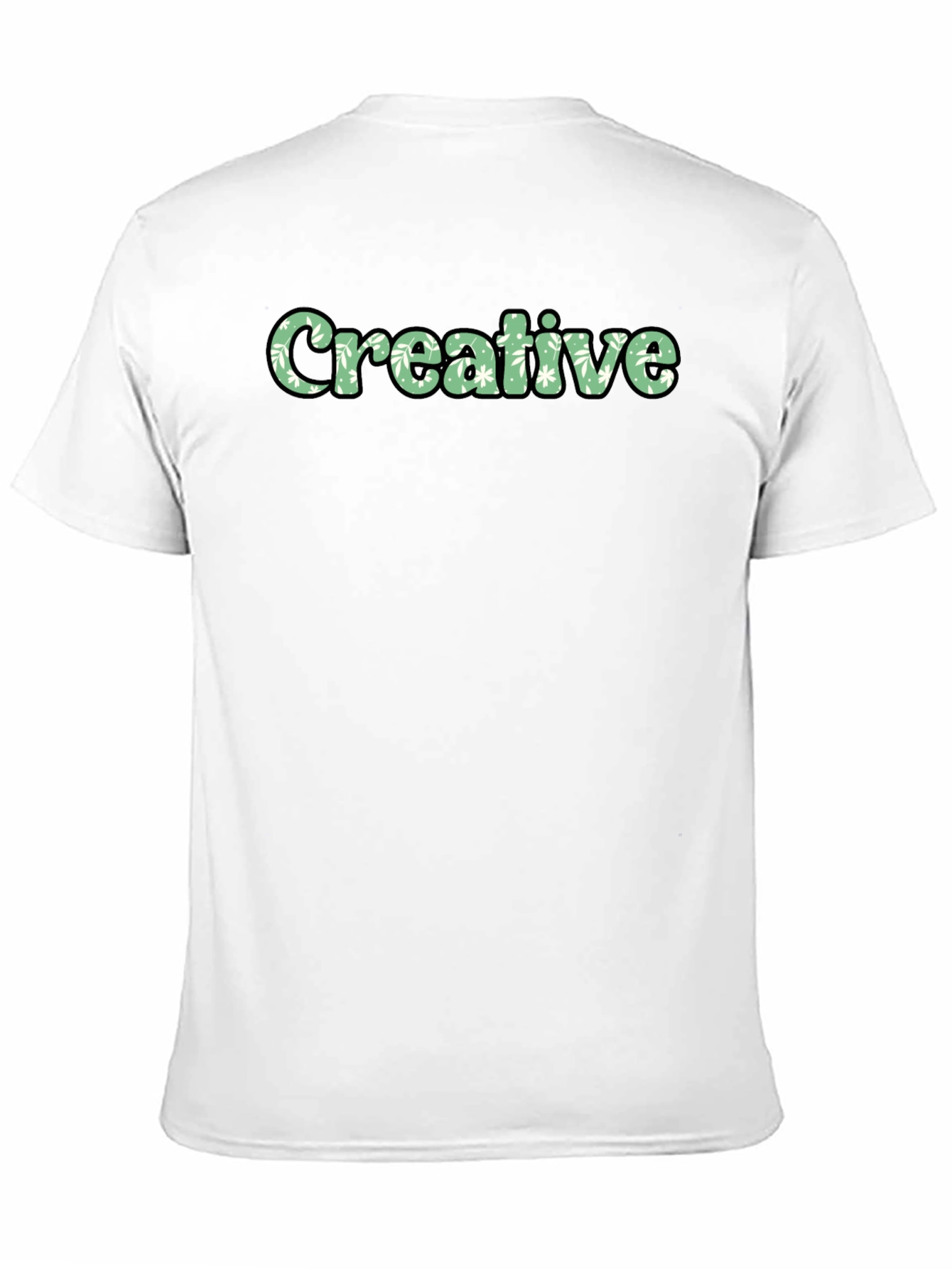 Black Creative Graphic Tee - Black Cotton T-Shirt view 11