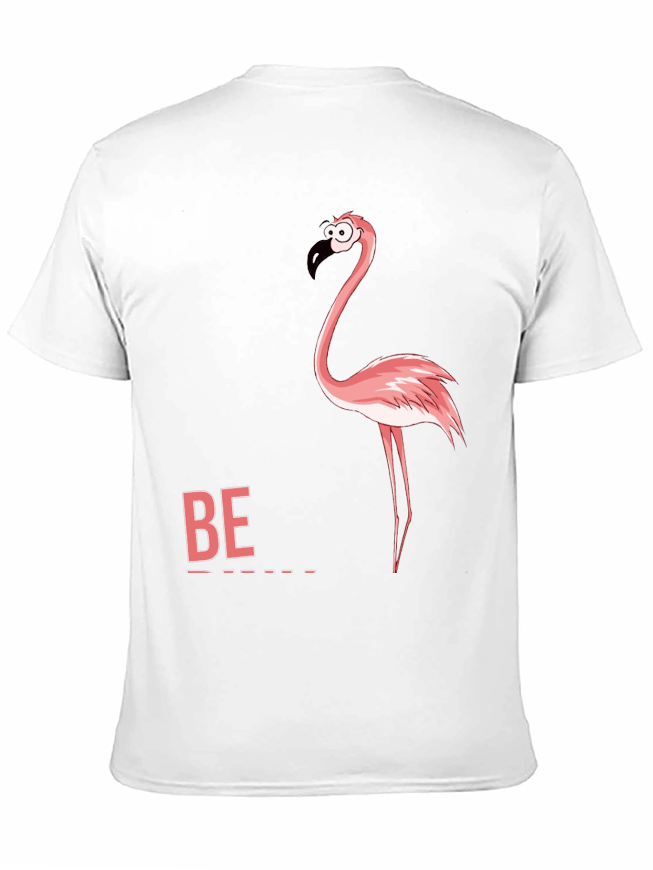 Black Funny Flamingo Graphic Tee - "Be" Shirt view 11
