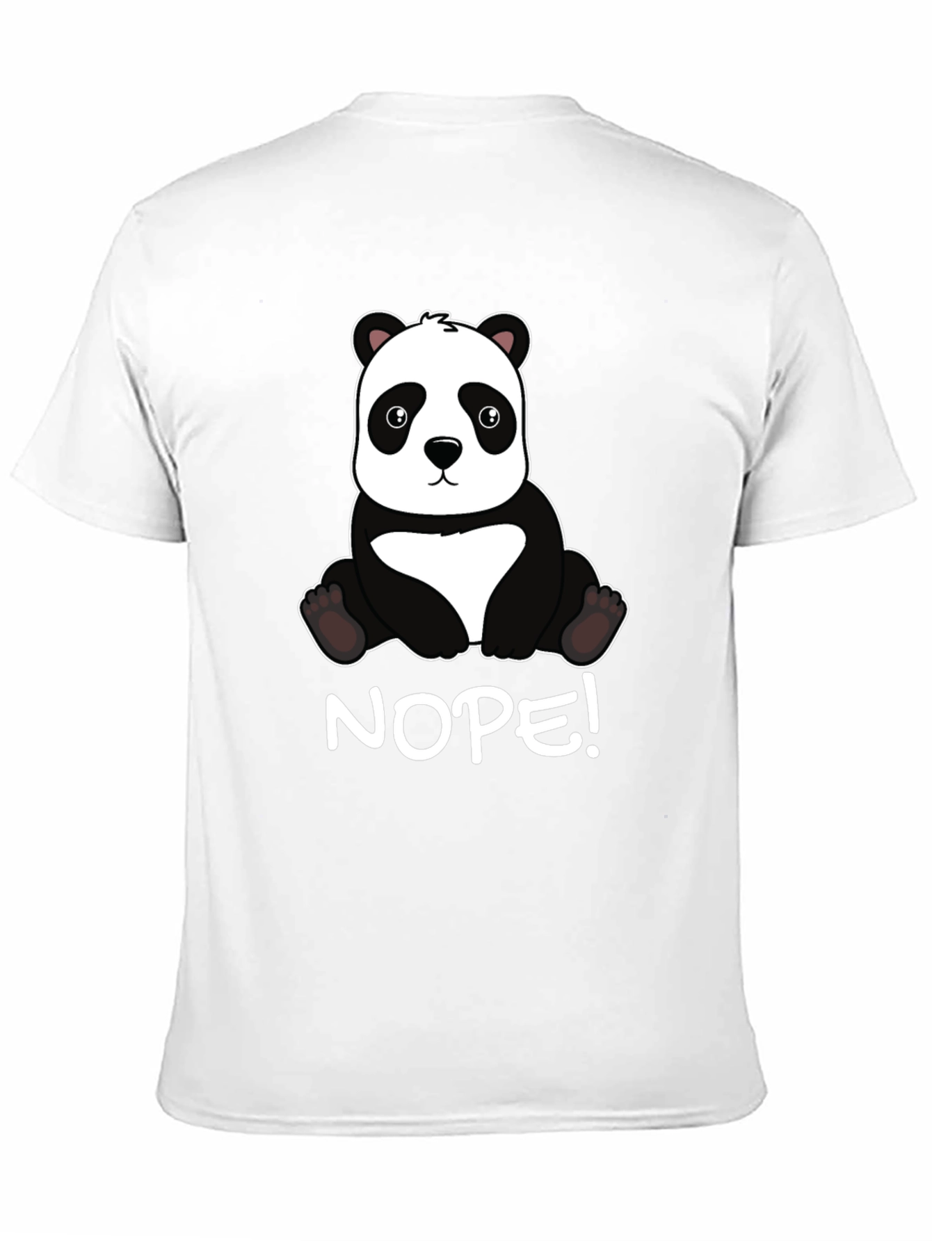 Black Nope Panda Graphic Tee - Comfy Casual T-Shirt view 11