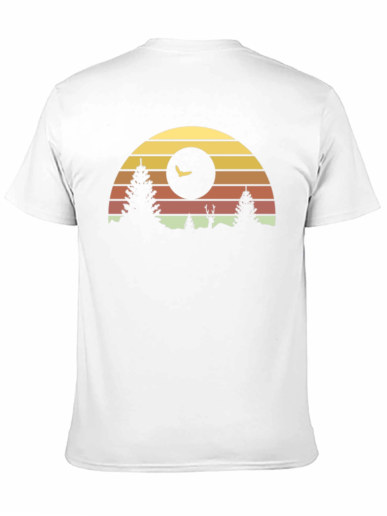 Black Retro Sunset Forest Graphic Tee view 11