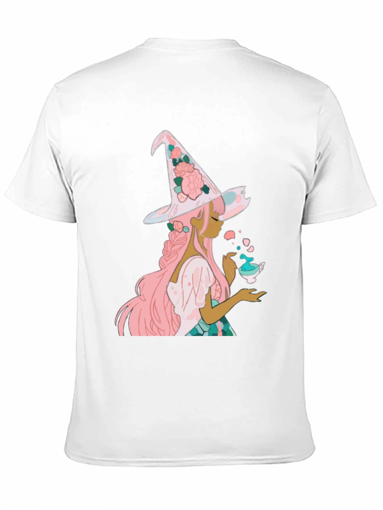 Black Witch With Tea Cup Graphic Tee view 11