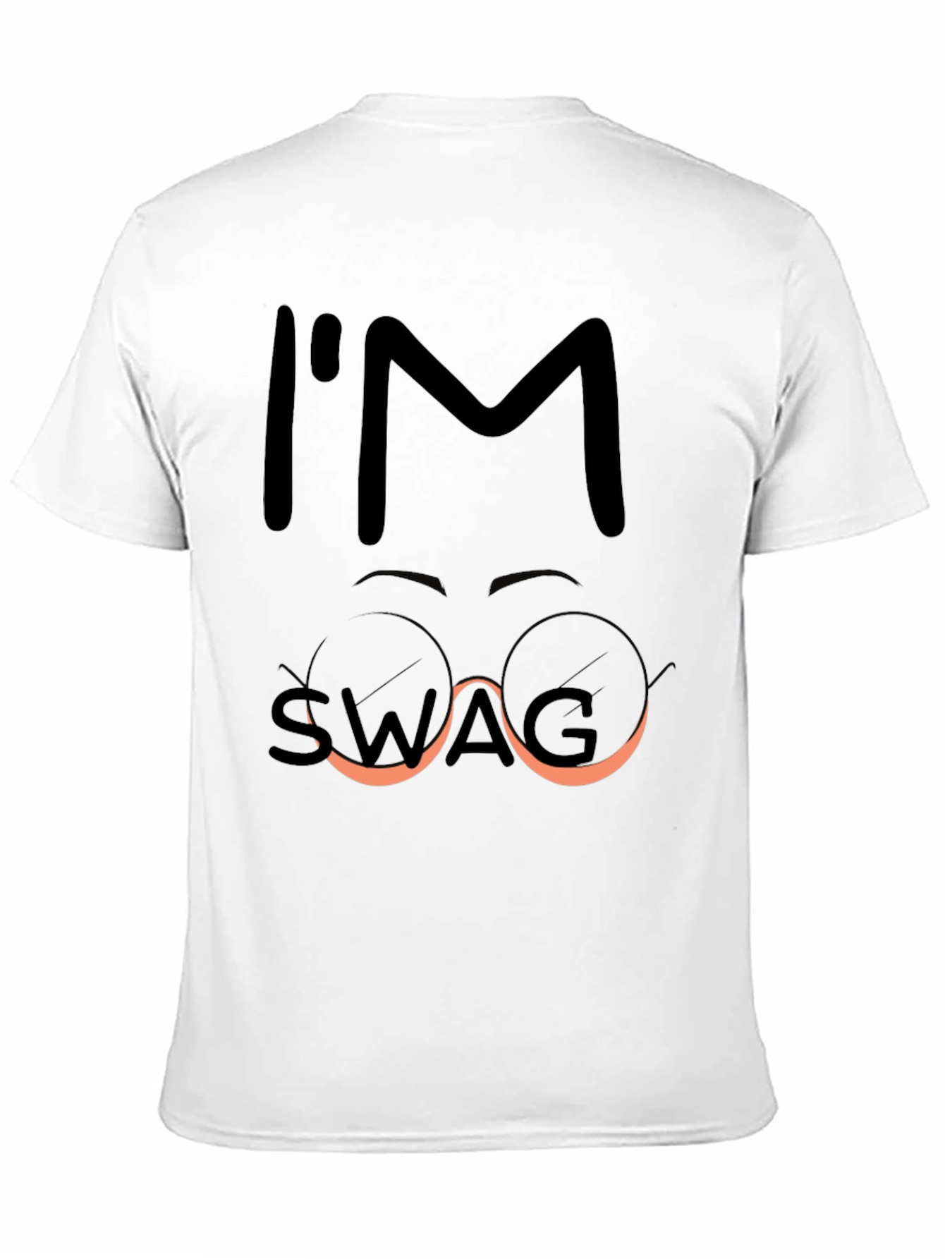 Black I'm Swag Funny Graphic Tee - Black view 11
